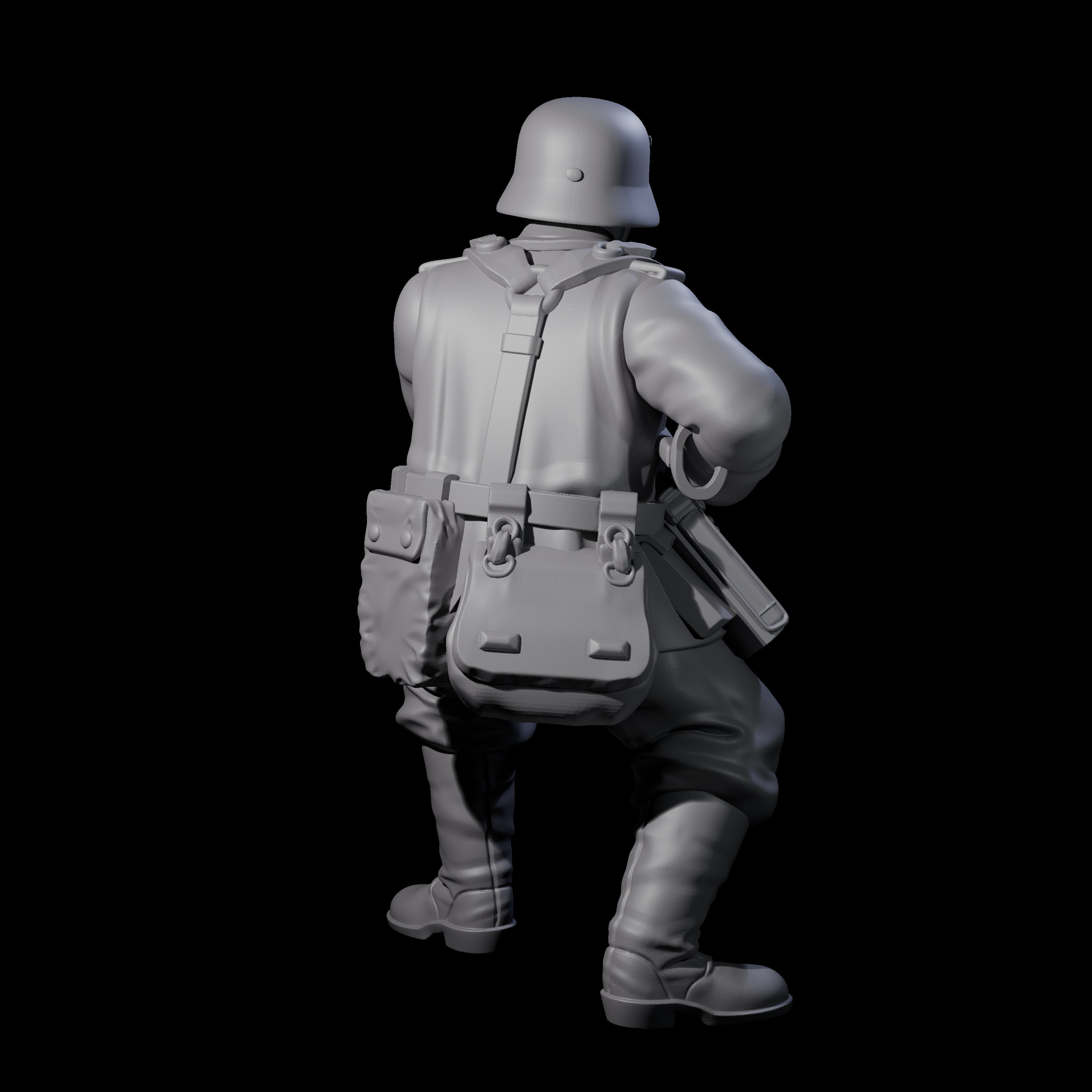 World War 2 Braced Human Sergeant Miniature for Dungeons and Dragons, Pathfinder or other TTRPGs