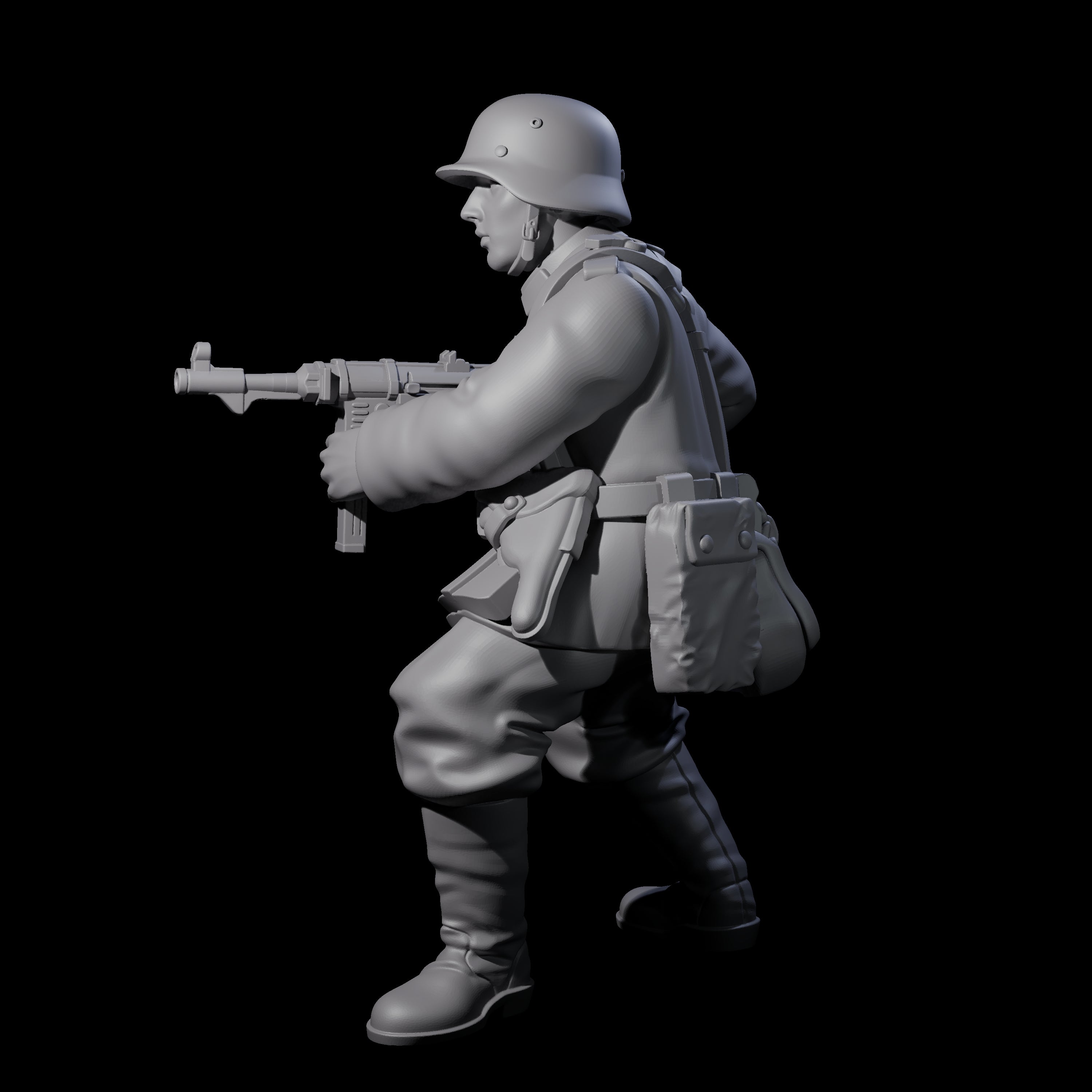 World War 2 Braced Human Sergeant Miniature for Dungeons and Dragons, Pathfinder or other TTRPGs