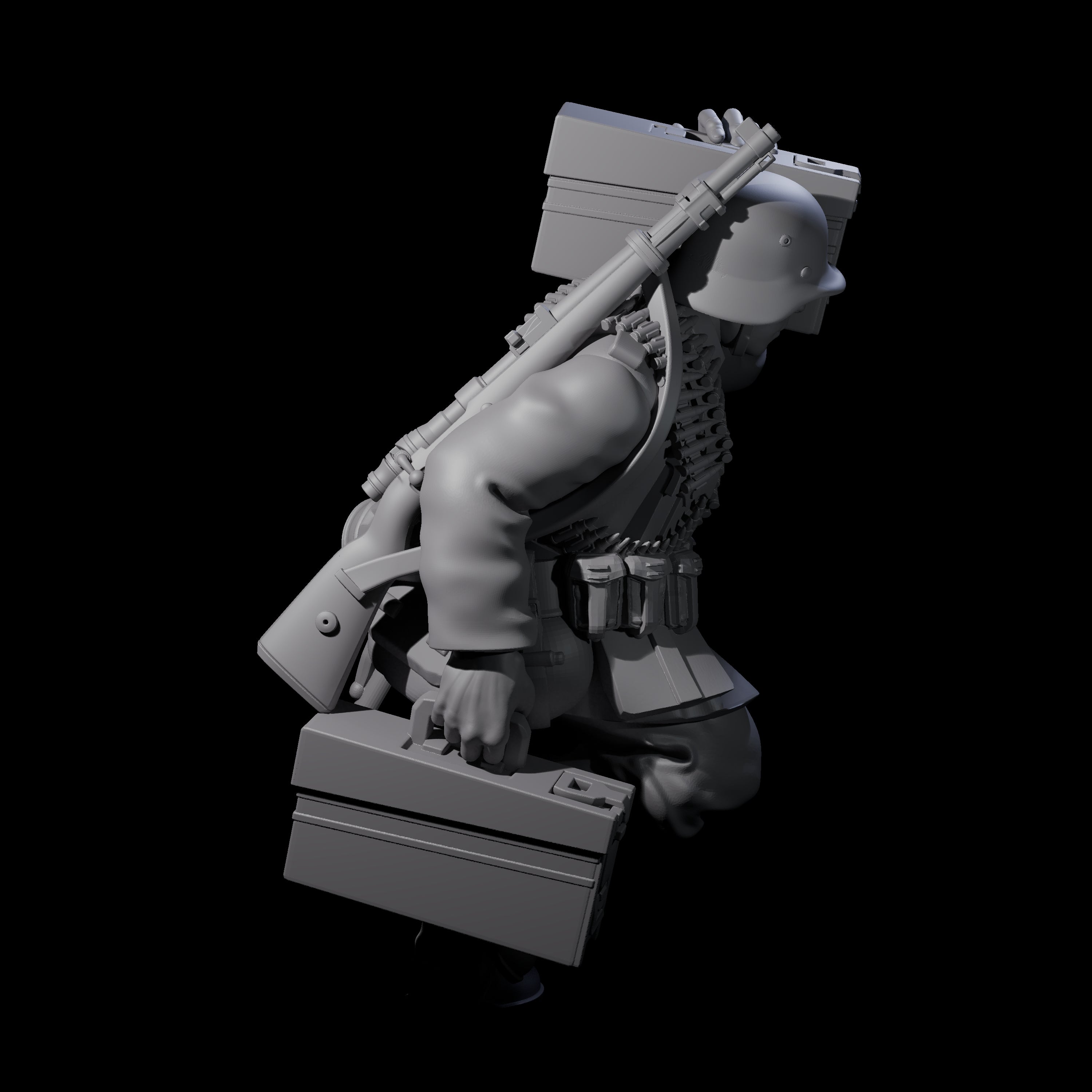 World War 2 Sprinting German Gunner Assistant B Miniature for Dungeons and Dragons, Pathfinder or other TTRPGs