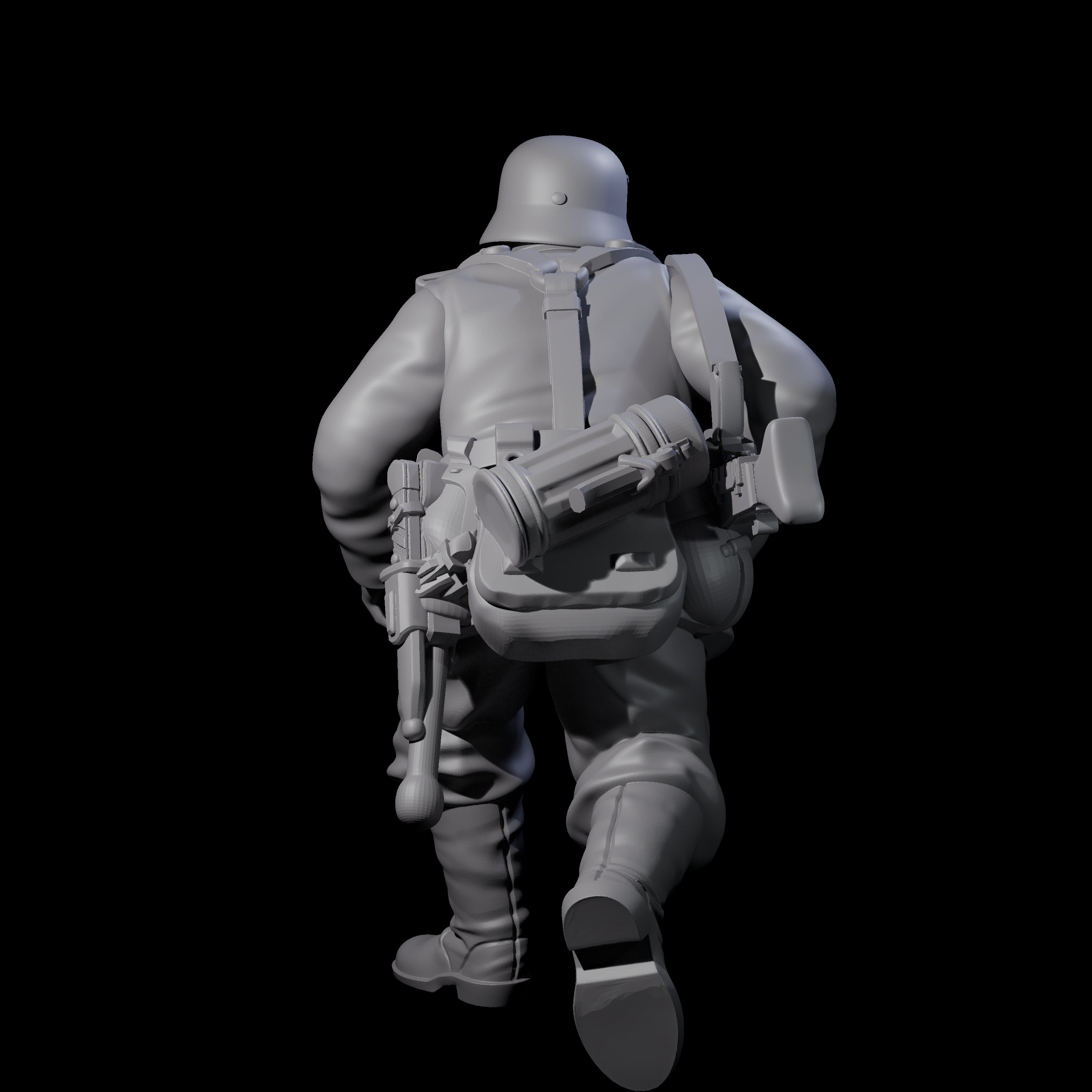 World War 2 Sprinting German Gunner Gunner Miniature for Dungeons and Dragons, Pathfinder or other TTRPGs