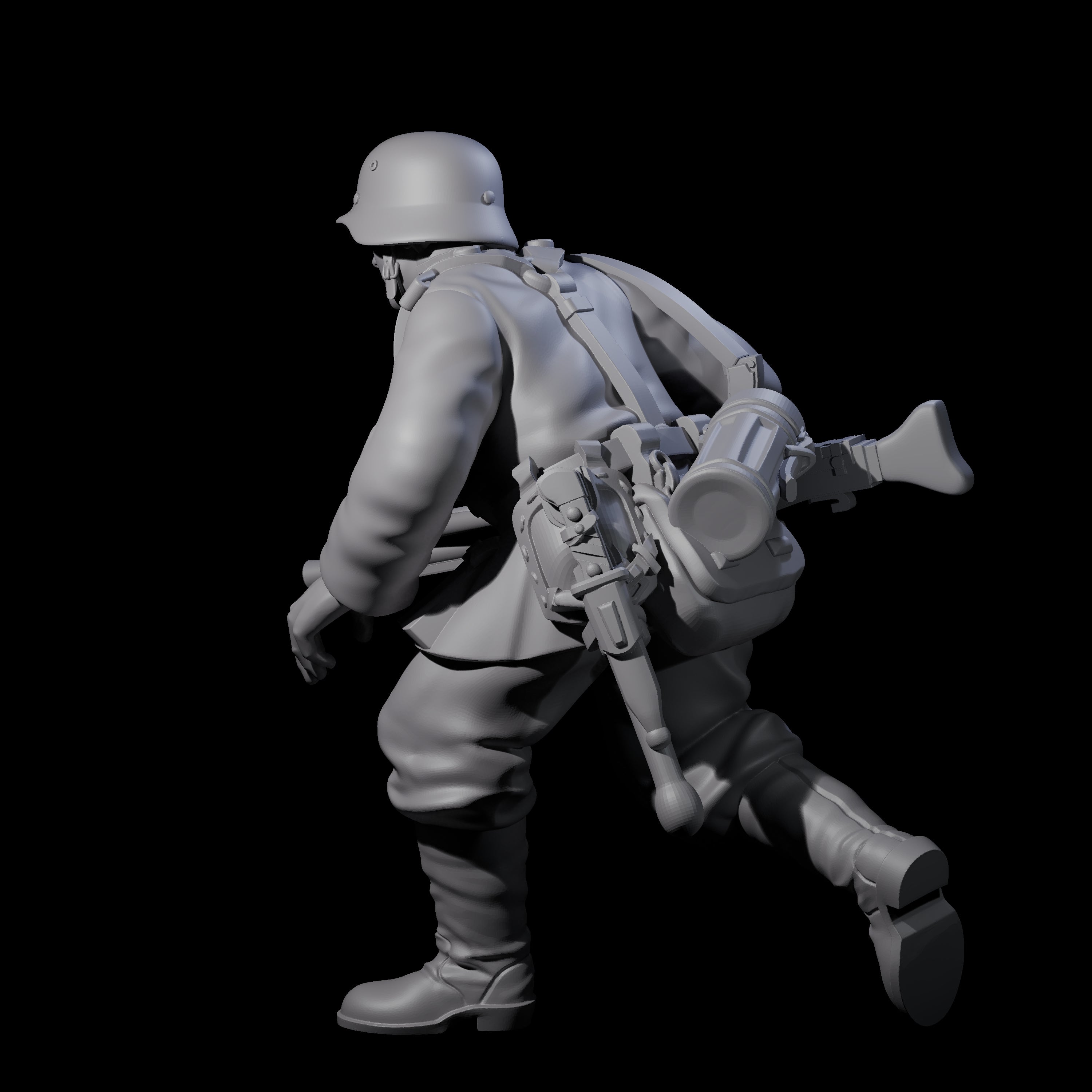 World War 2 Sprinting German Gunner Gunner Miniature for Dungeons and Dragons, Pathfinder or other TTRPGs