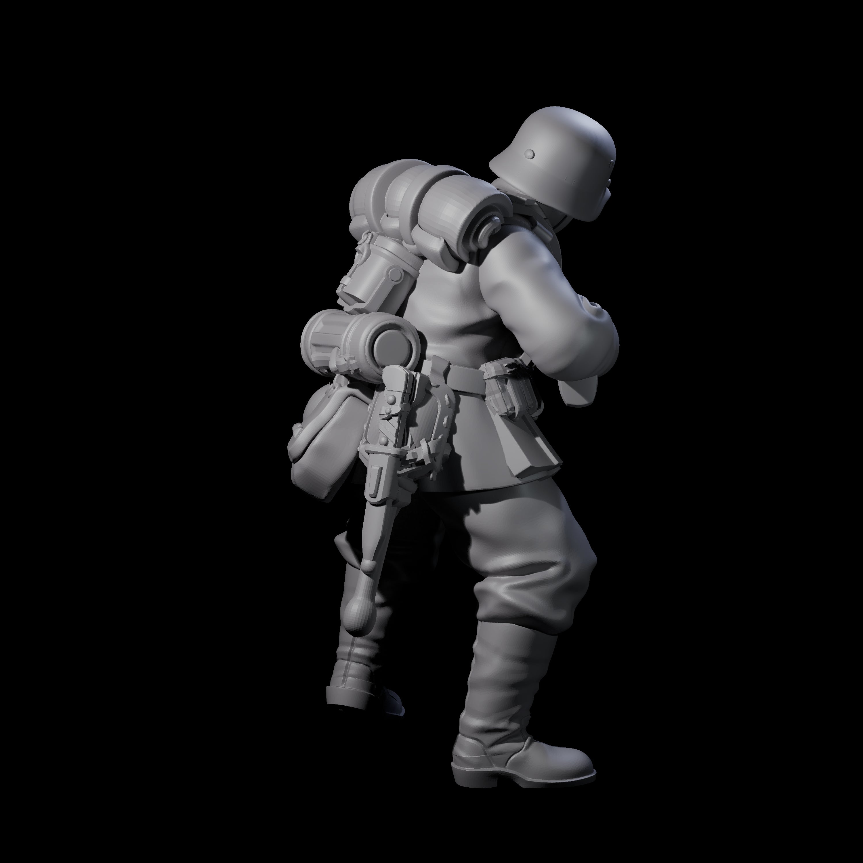 World War 2 Under Fire German Rifleman A Miniature for Dungeons and Dragons, Pathfinder or other TTRPGs