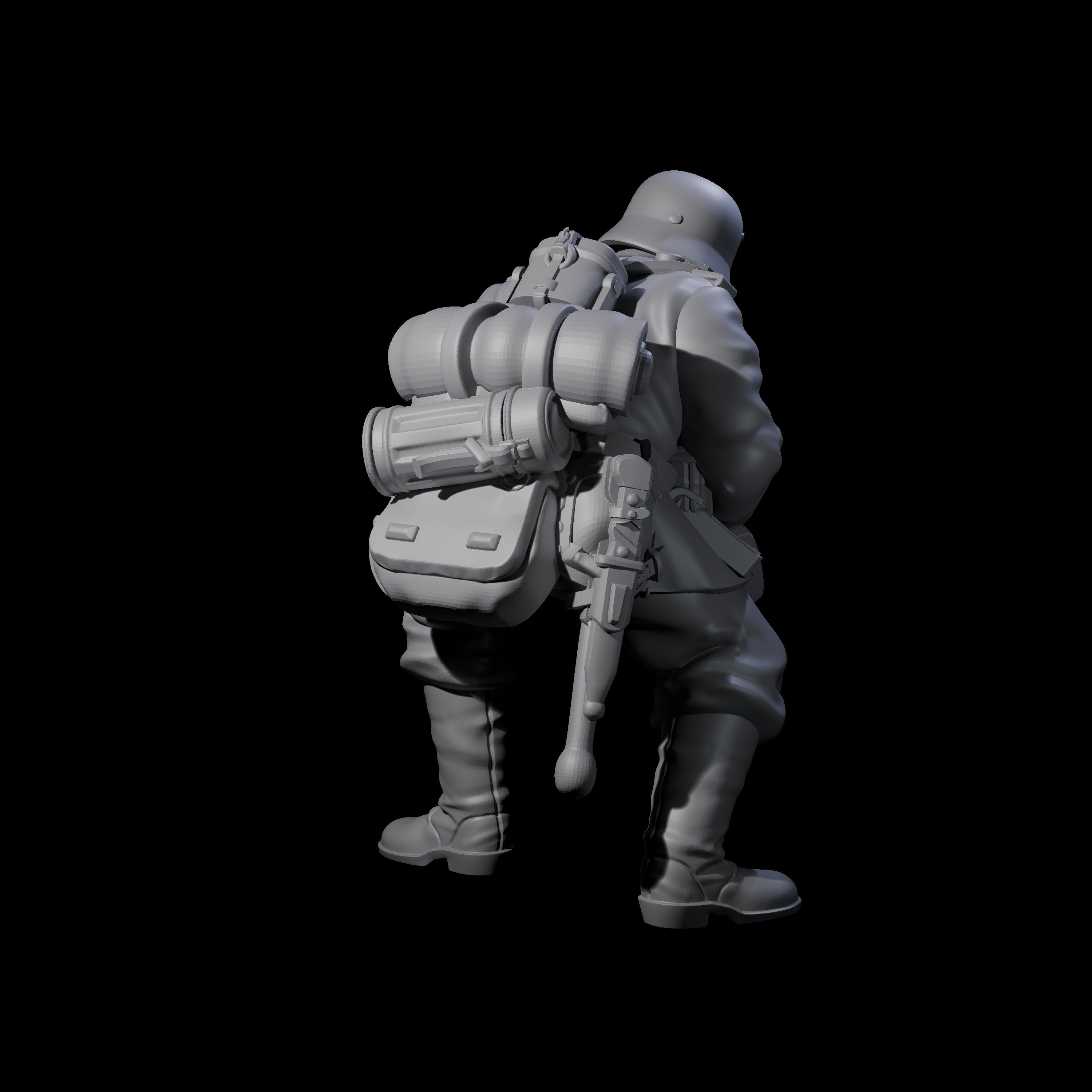 World War 2 Under Fire German Rifleman B Miniature for Dungeons and Dragons, Pathfinder or other TTRPGs