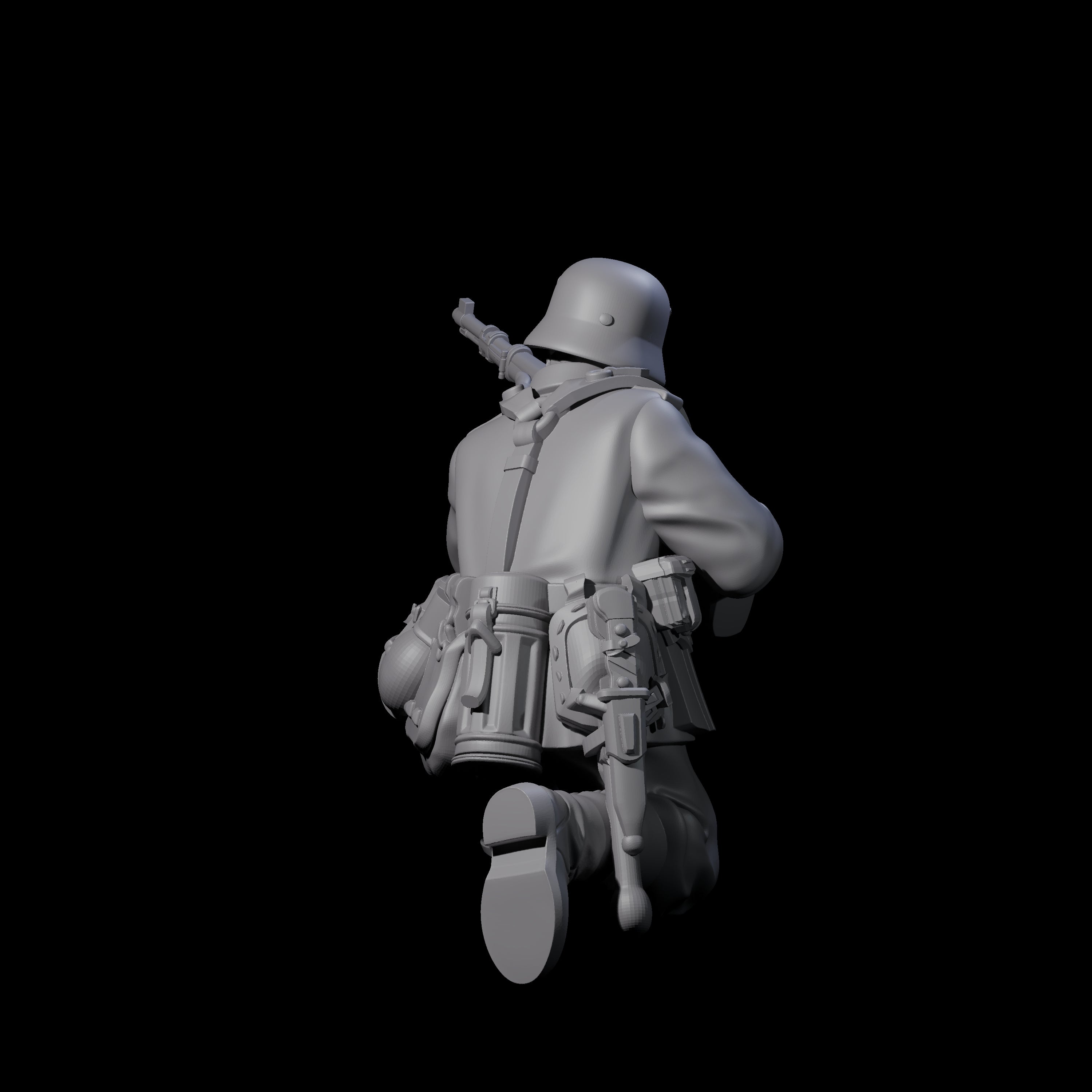 World War 2 Under Fire German Rifleman E Miniature for Dungeons and Dragons, Pathfinder or other TTRPGs