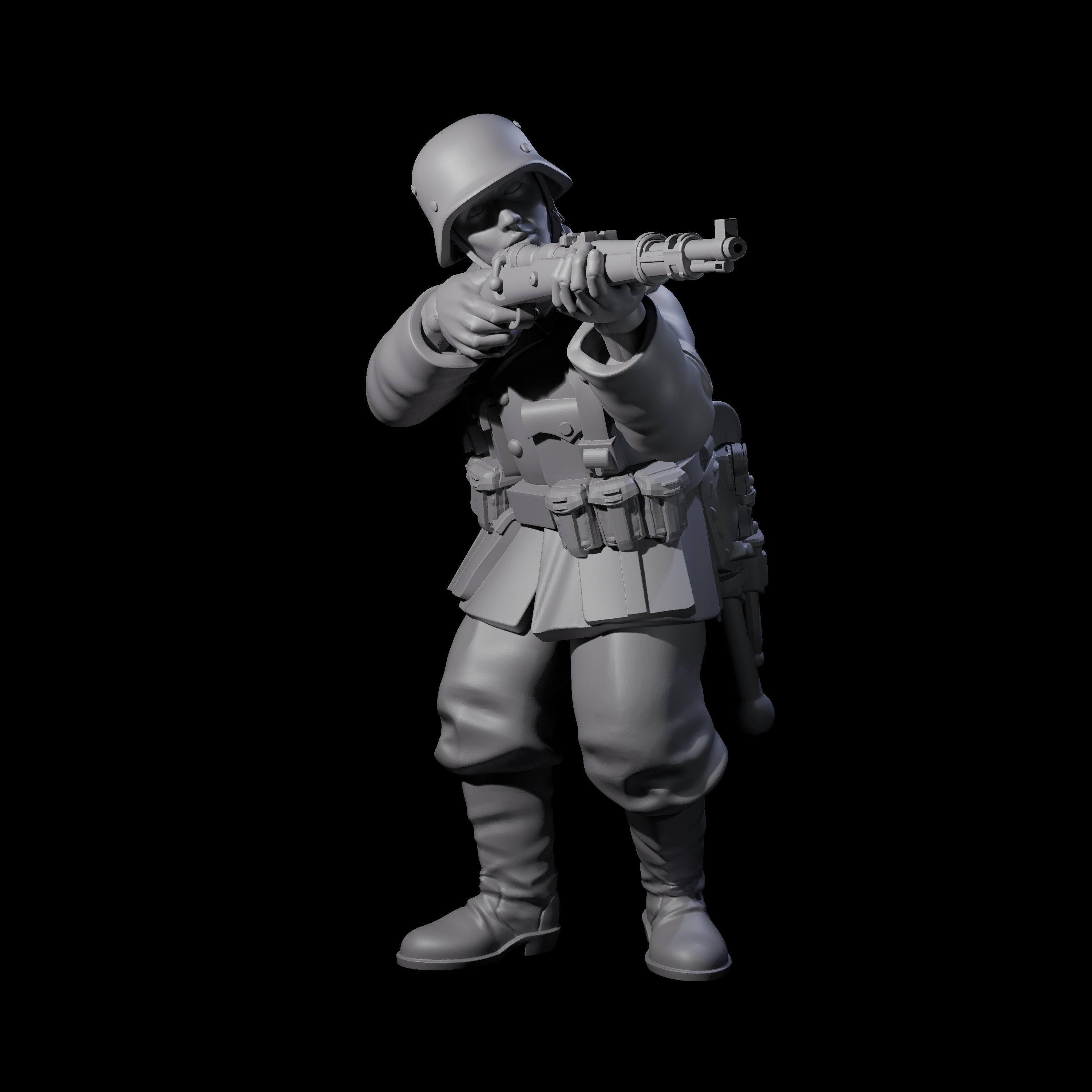 World War 2 Under Fire German Rifleman G Miniature for Dungeons and Dragons, Pathfinder or other TTRPGs
