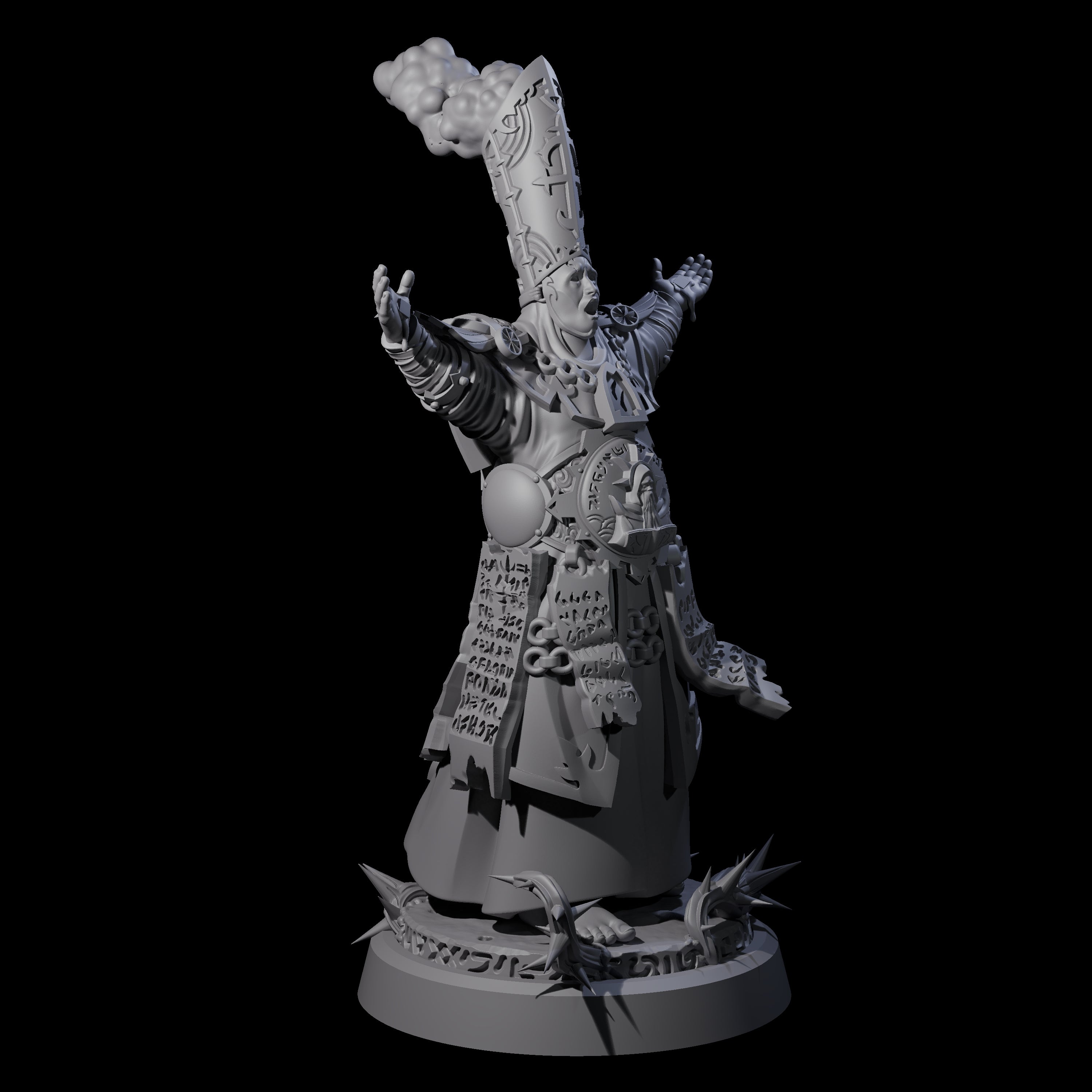 Worshipping Masked Clergy A Miniature for Dungeons and Dragons, Pathfinder or other TTRPGs