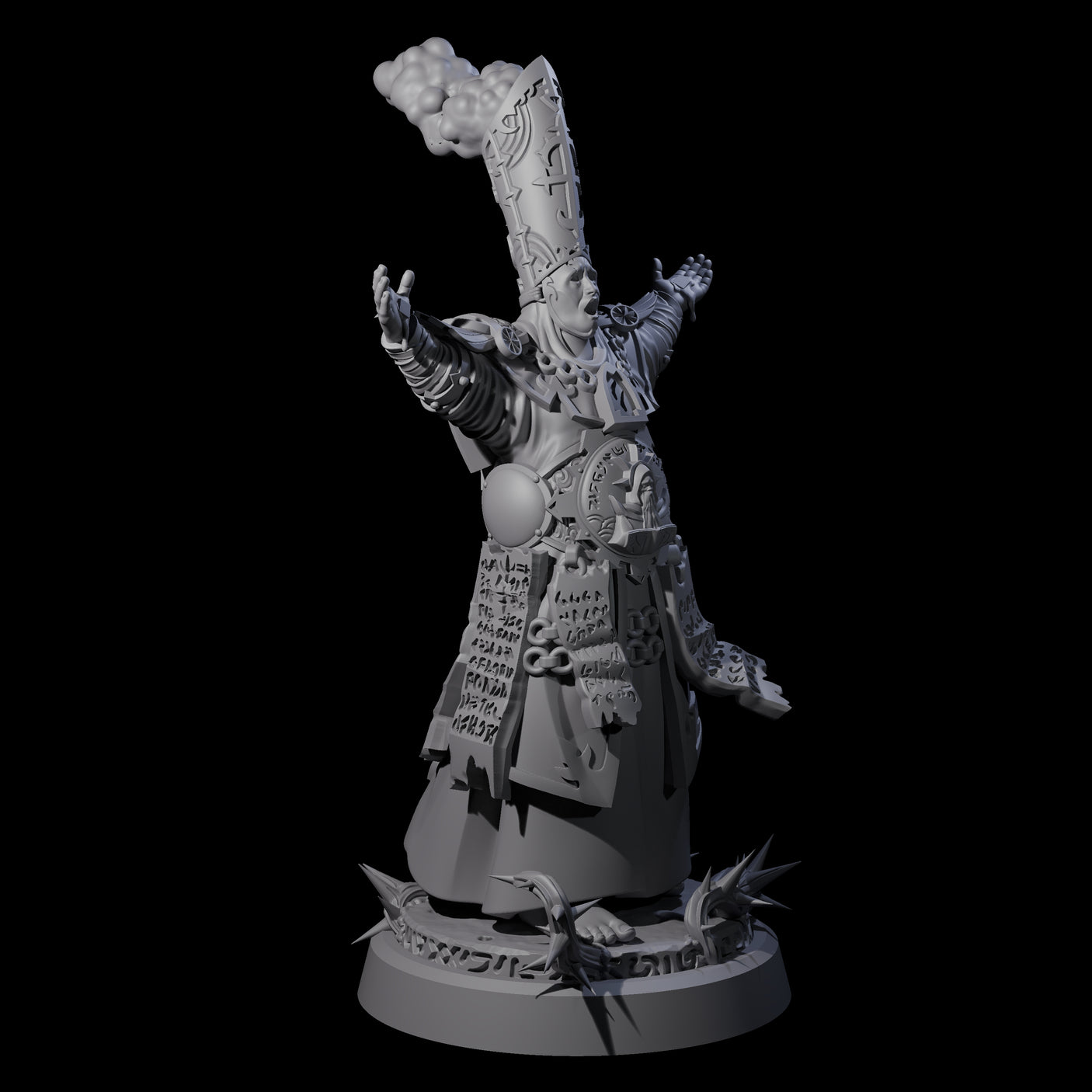 Worshipping Masked Clergy A Miniature for Dungeons and Dragons, Pathfinder or other TTRPGs