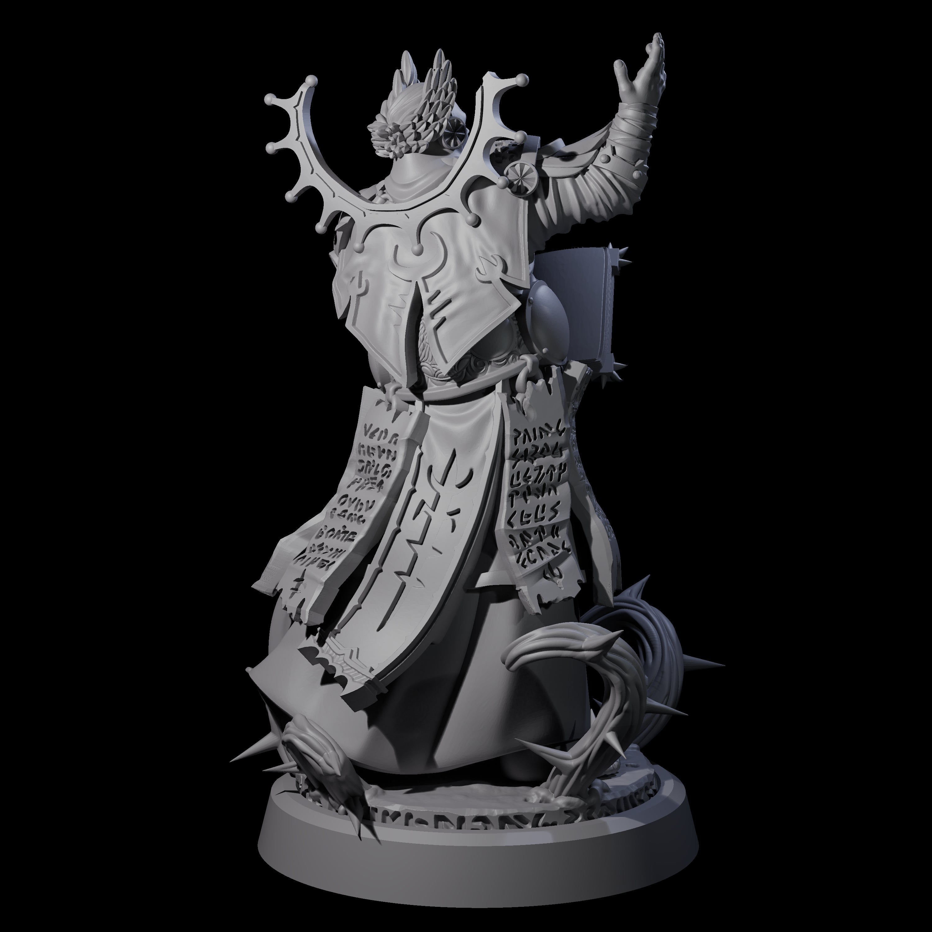 Worshipping Masked Clergy C Miniature for Dungeons and Dragons, Pathfinder or other TTRPGs