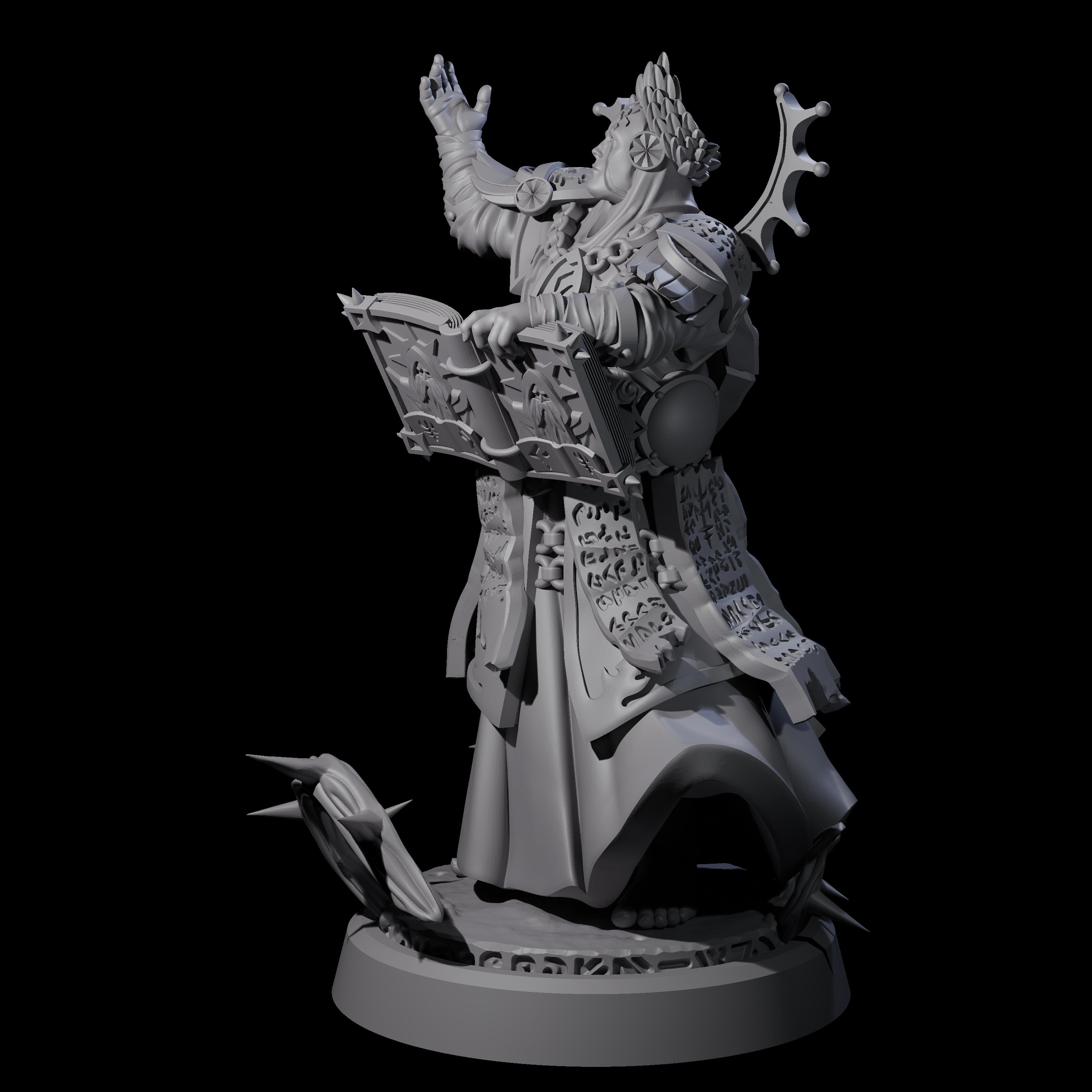 Worshipping Masked Clergy C Miniature for Dungeons and Dragons, Pathfinder or other TTRPGs