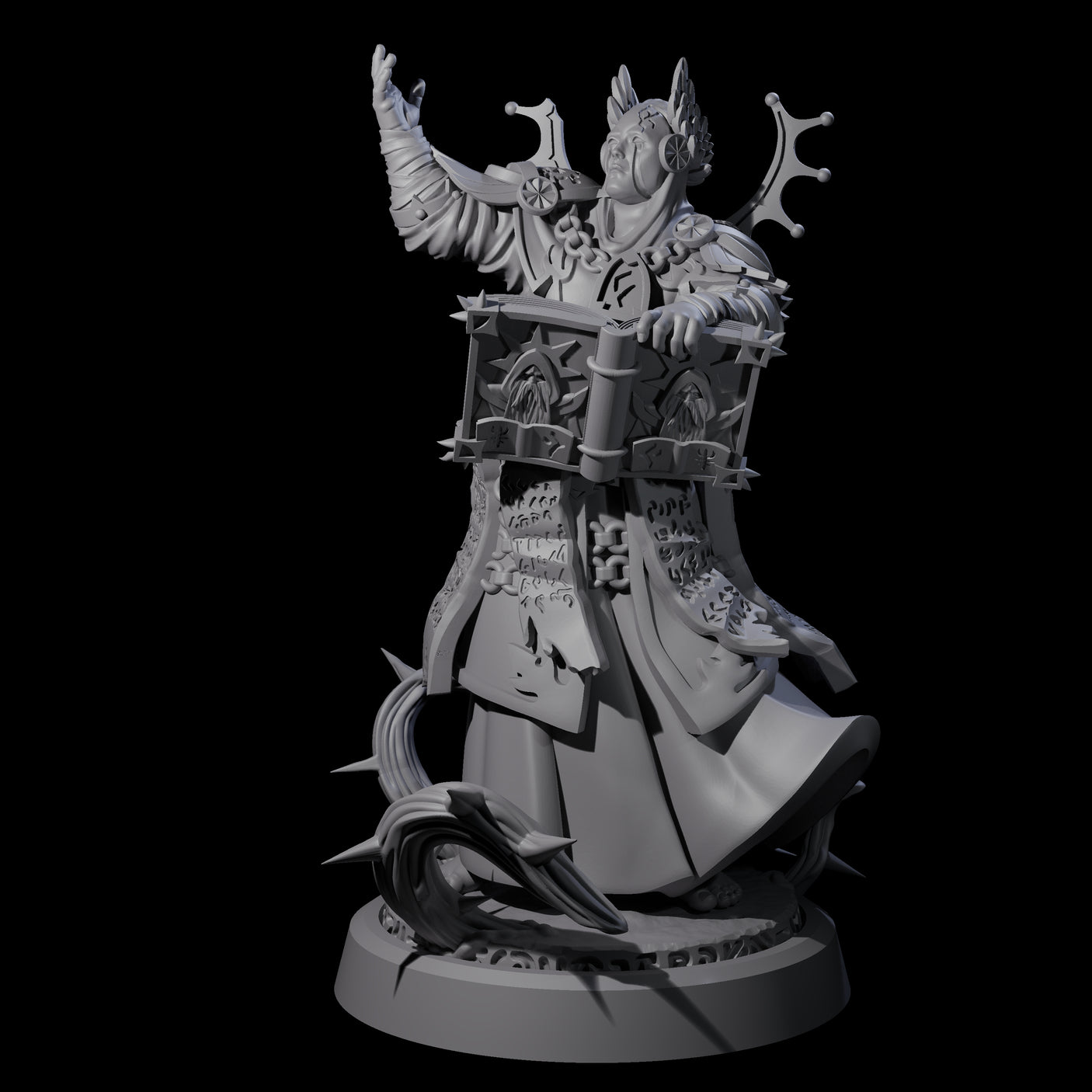 Worshipping Masked Clergy C Miniature for Dungeons and Dragons, Pathfinder or other TTRPGs