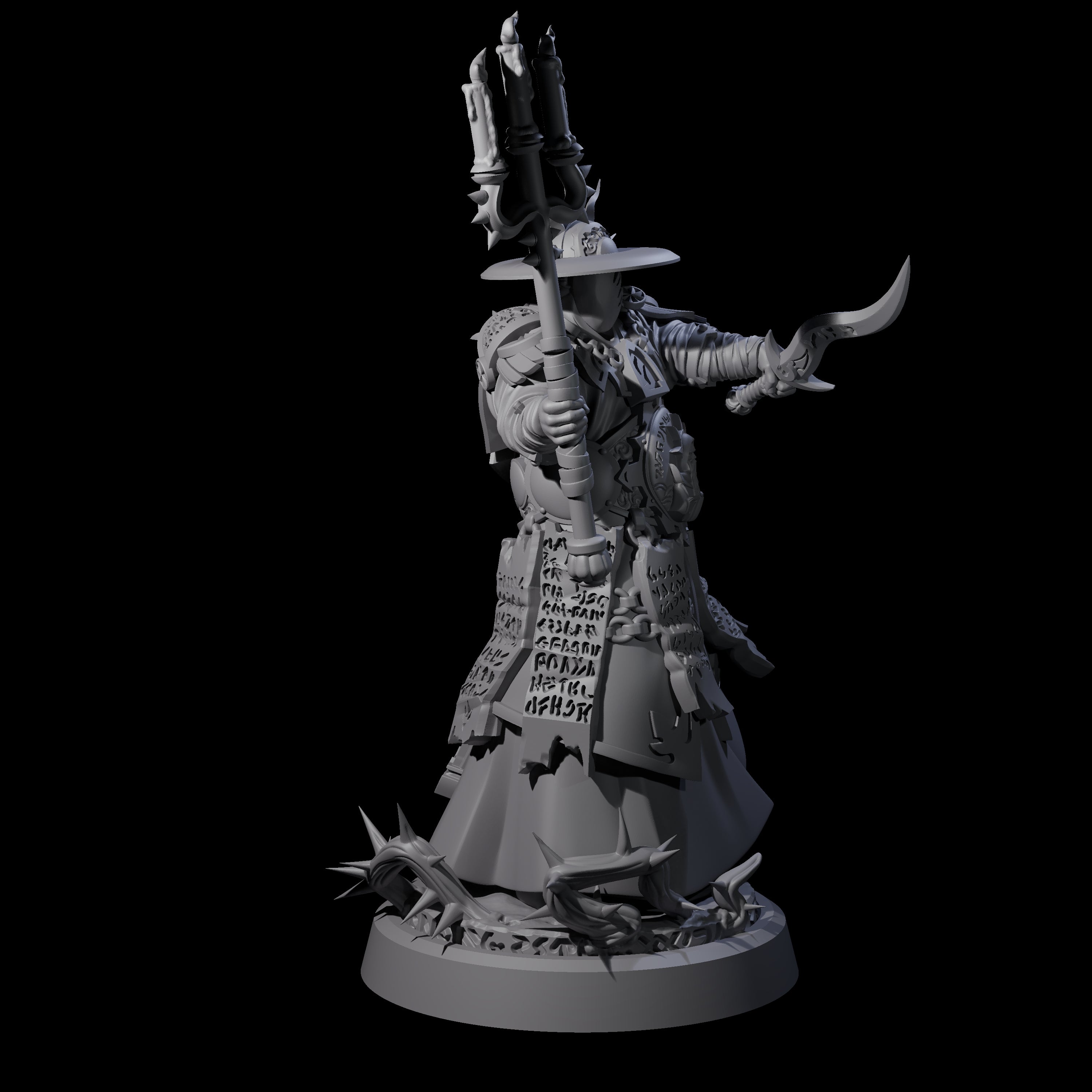 Worshipping Masked Clergy D Miniature for Dungeons and Dragons, Pathfinder or other TTRPGs