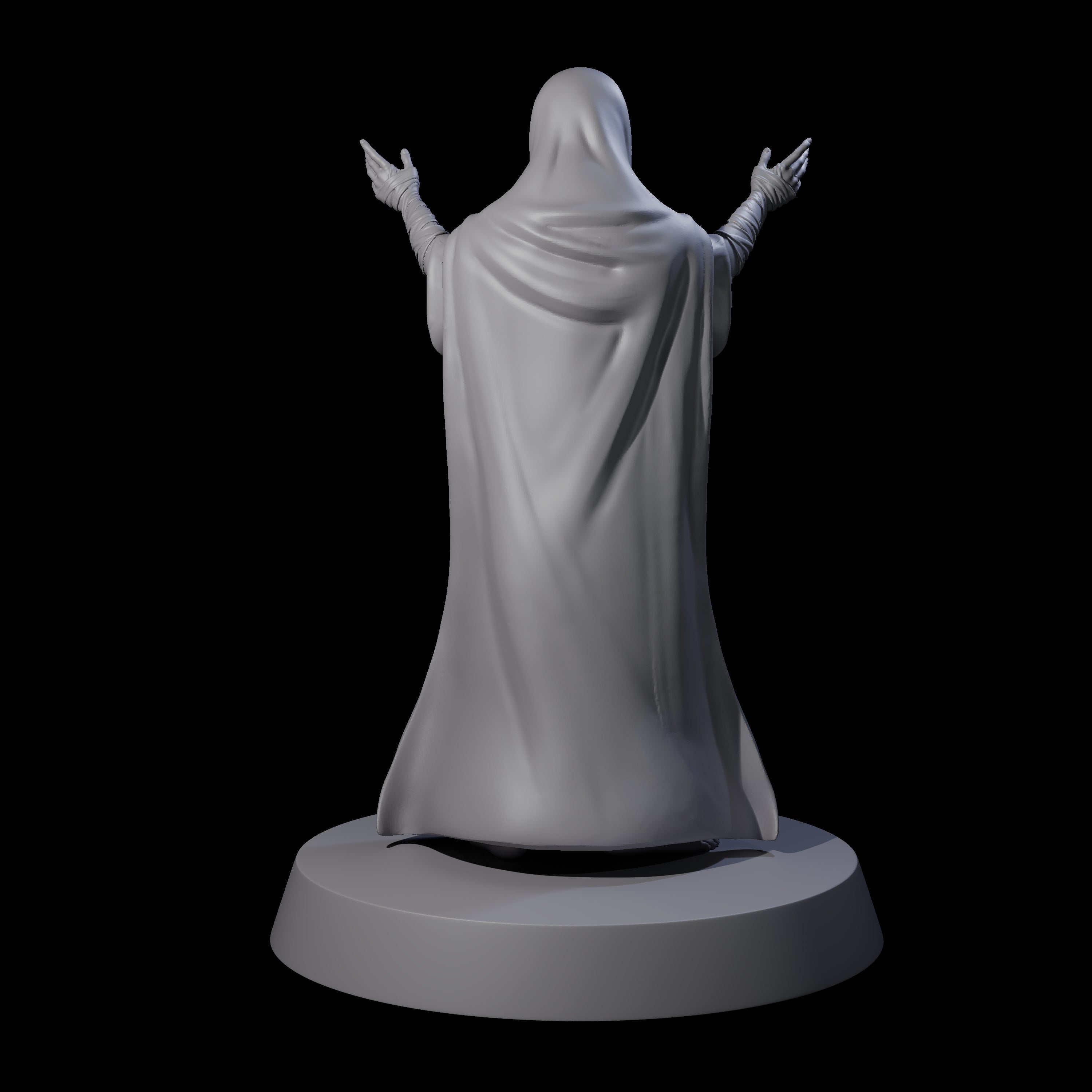 Worshipping Undead Nun Miniature for Dungeons and Dragons, Pathfinder or other TTRPGs