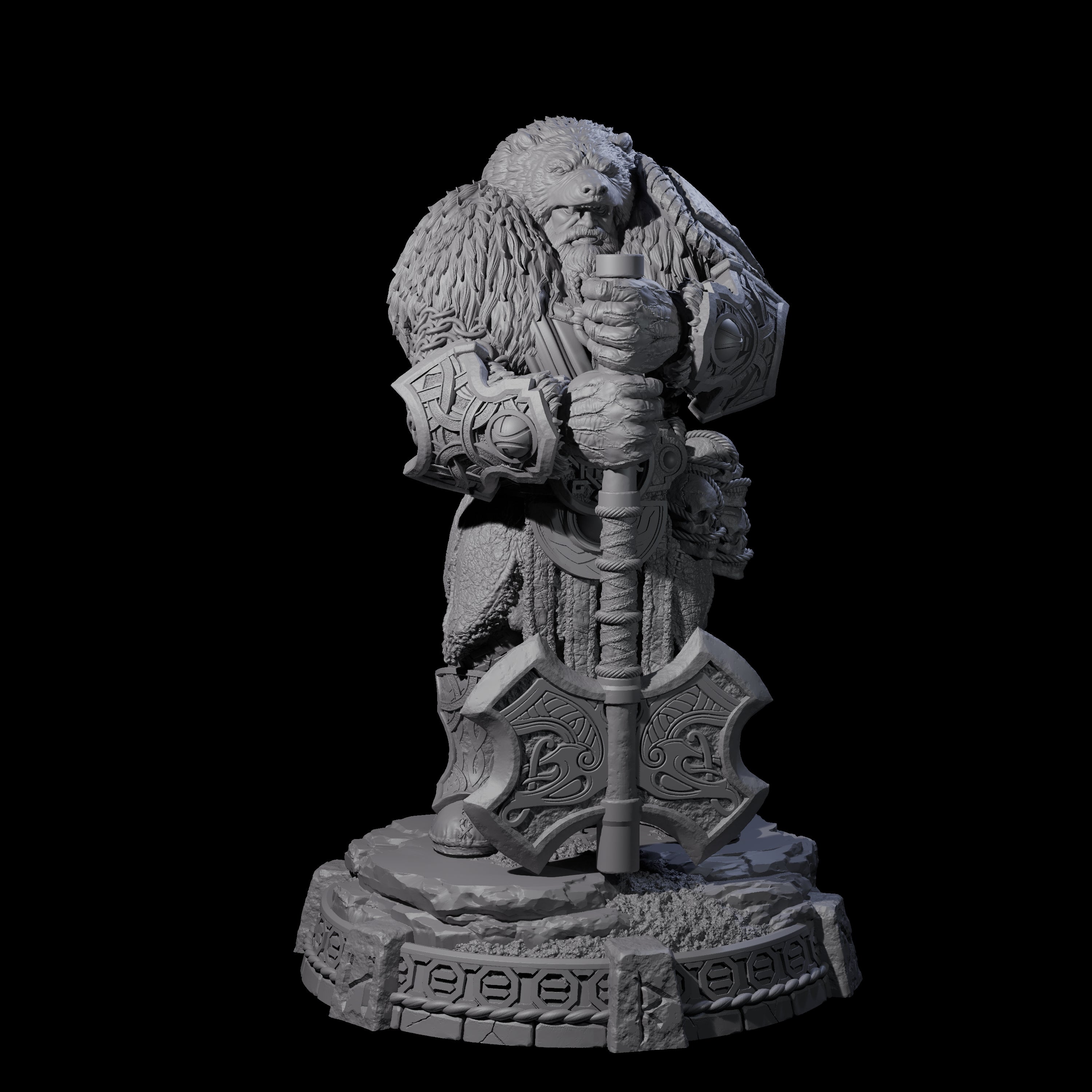 Wrapped Up Warrior of the North A Miniature for Dungeons and Dragons, Pathfinder or other TTRPGs