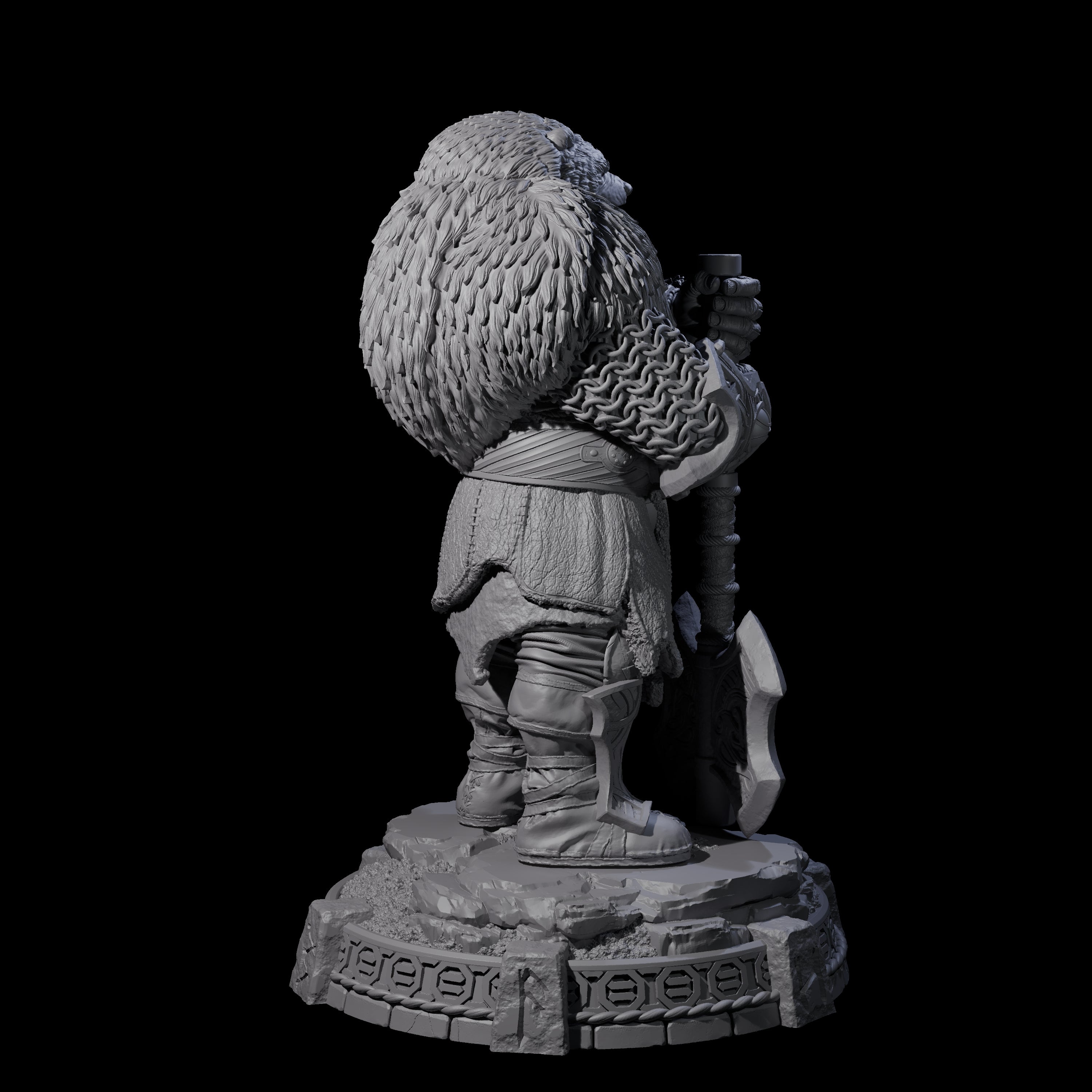Wrapped Up Warrior of the North A Miniature for Dungeons and Dragons, Pathfinder or other TTRPGs