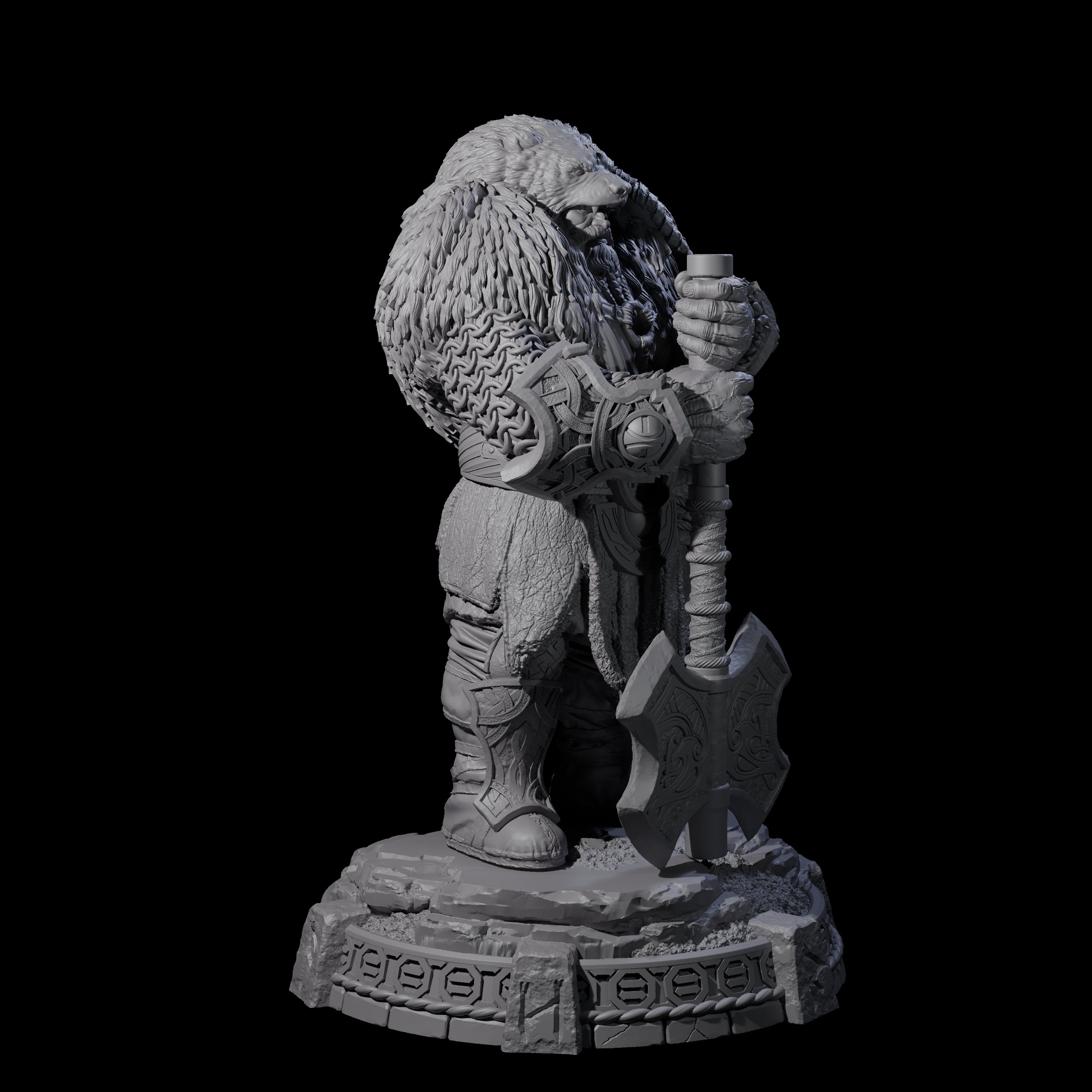 Wrapped Up Warrior of the North A Miniature for Dungeons and Dragons, Pathfinder or other TTRPGs