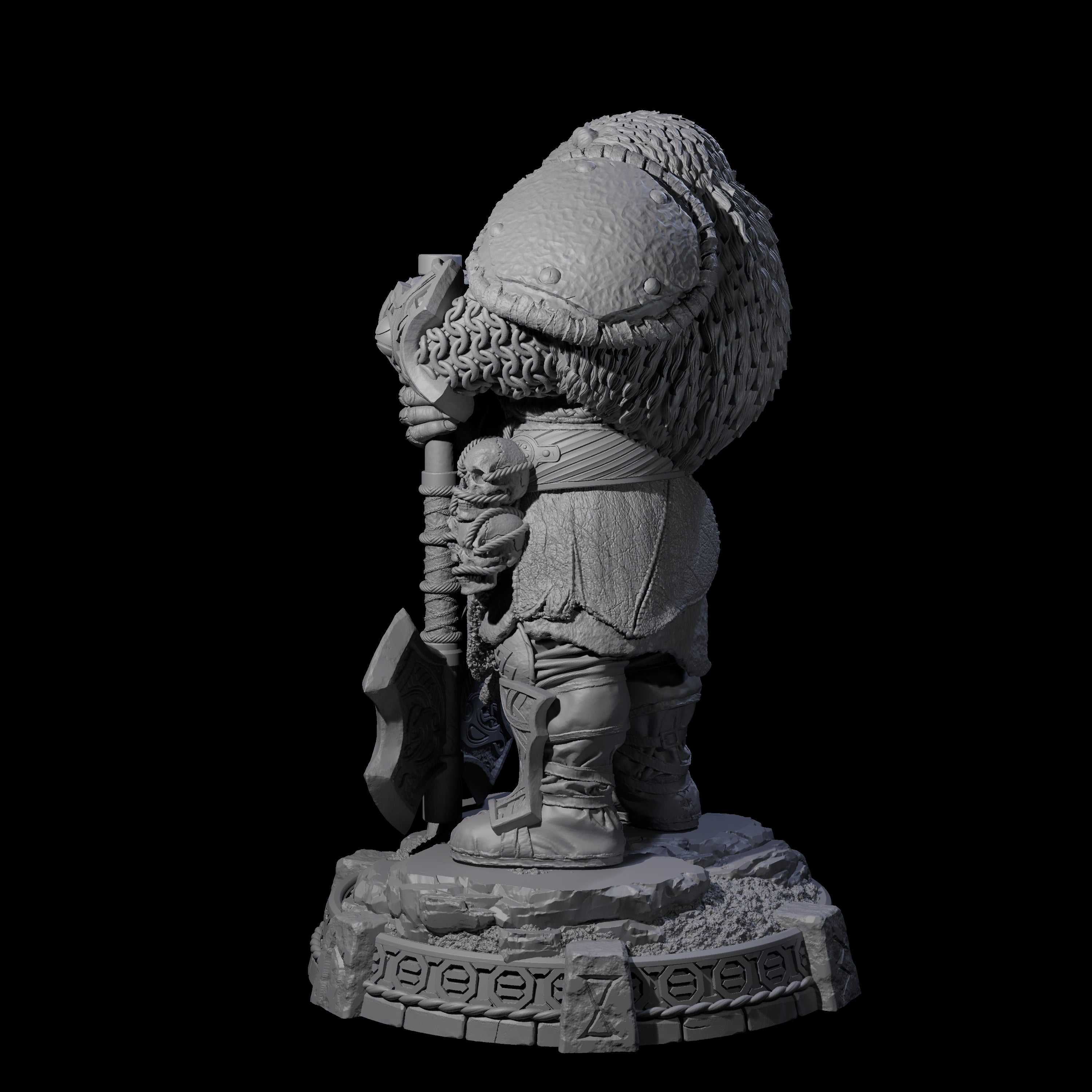 Wrapped Up Warrior of the North A Miniature for Dungeons and Dragons, Pathfinder or other TTRPGs