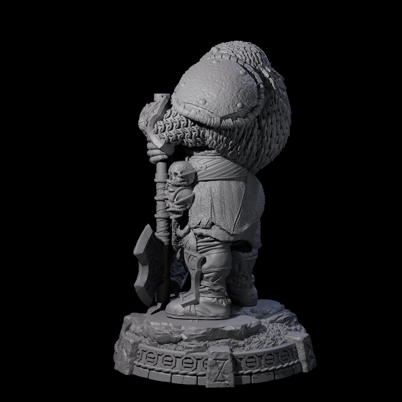 Wrapped Up Warrior of the North A Miniature for Dungeons and Dragons, Pathfinder or other TTRPGs