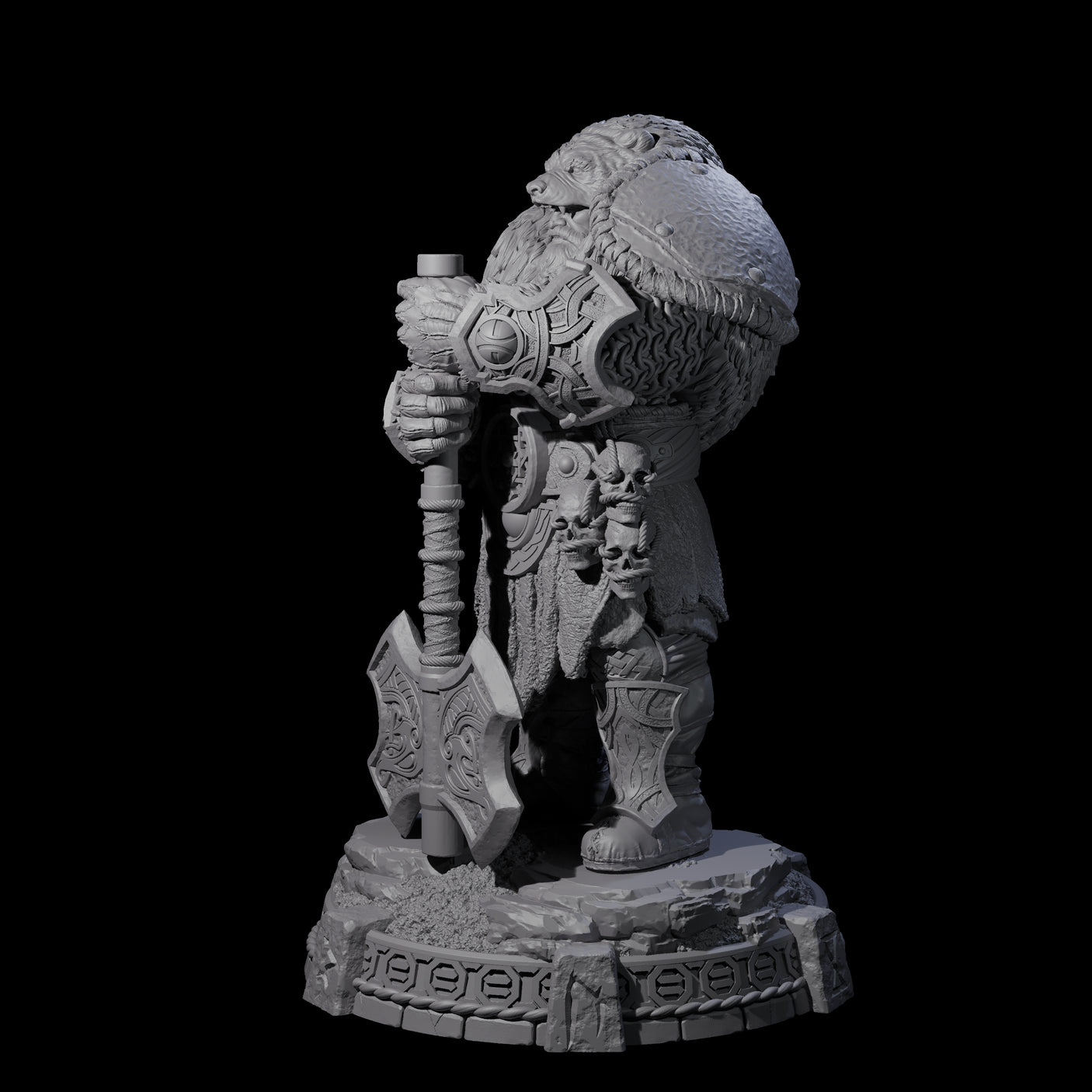 Wrapped Up Warrior of the North A Miniature for Dungeons and Dragons, Pathfinder or other TTRPGs