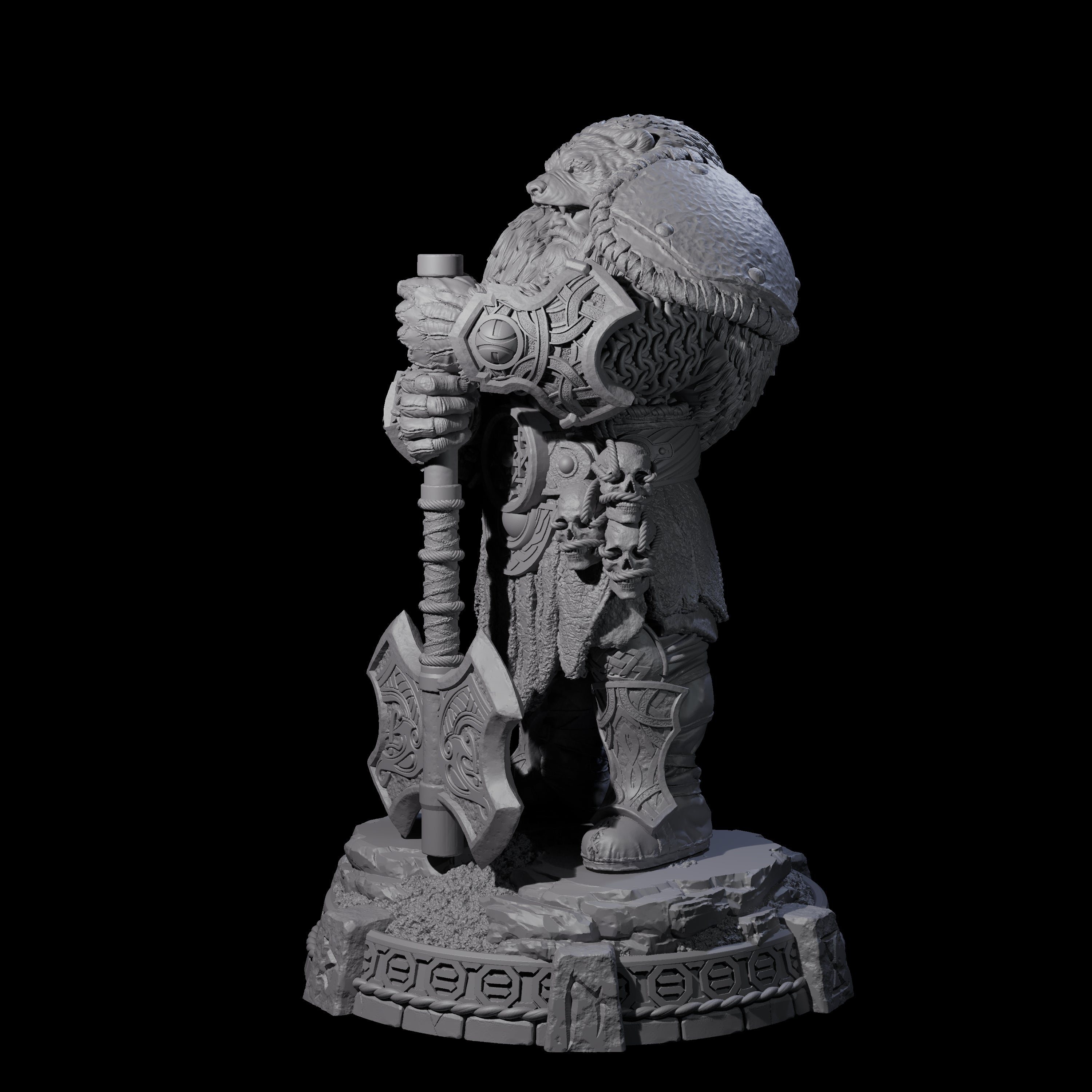 Wrapped Up Warrior of the North A Miniature for Dungeons and Dragons, Pathfinder or other TTRPGs