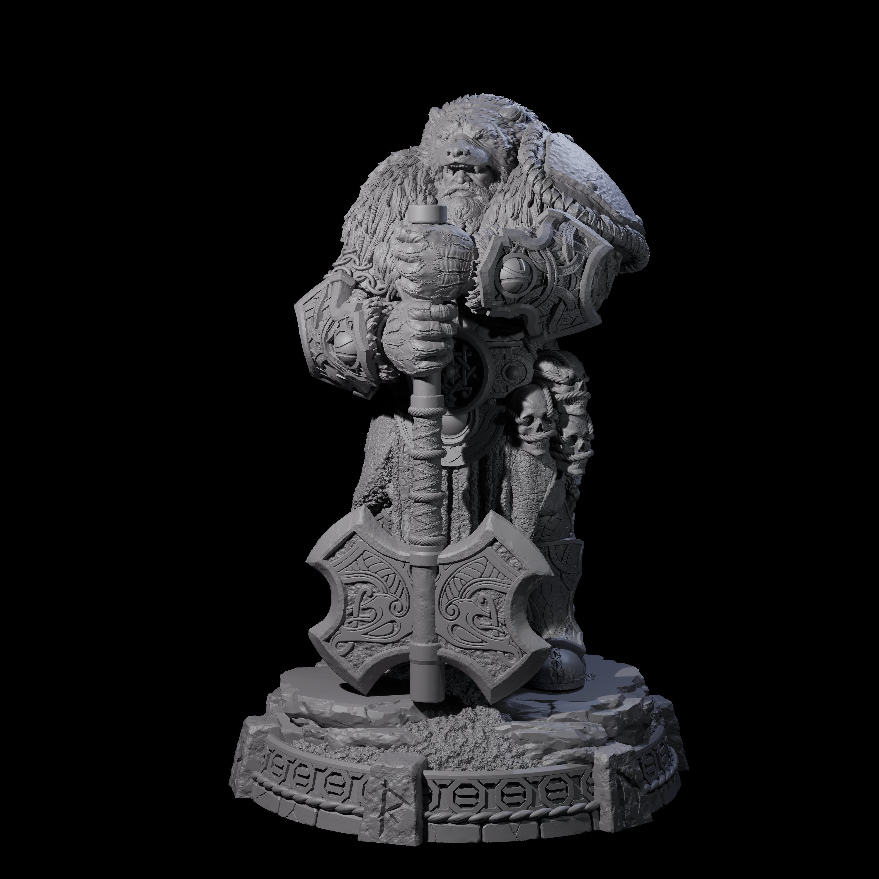 Wrapped Up Warrior of the North A Miniature for Dungeons and Dragons, Pathfinder or other TTRPGs
