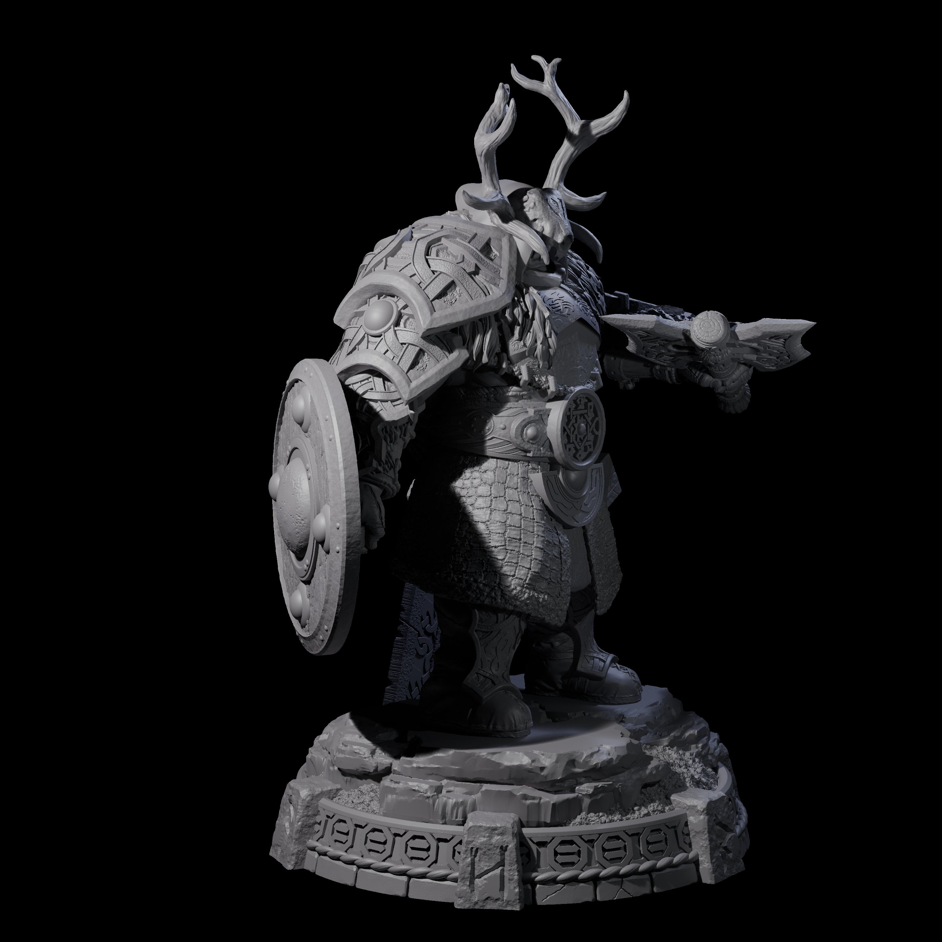 Wrapped Up Warrior of the North B Miniature for Dungeons and Dragons, Pathfinder or other TTRPGs