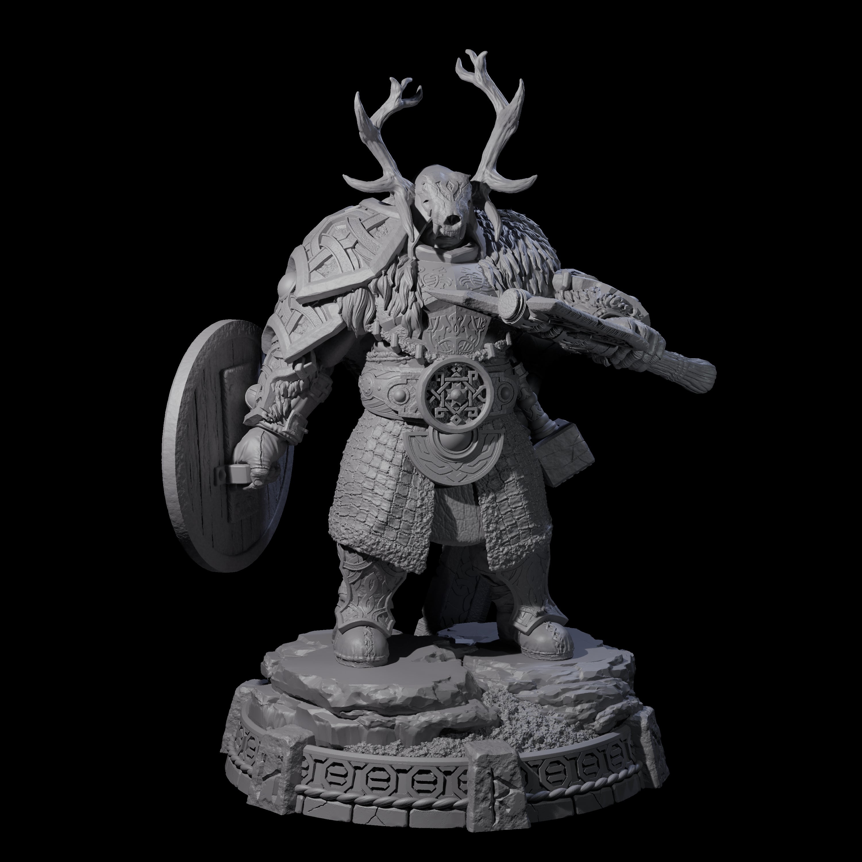 Wrapped Up Warrior of the North B Miniature for Dungeons and Dragons, Pathfinder or other TTRPGs