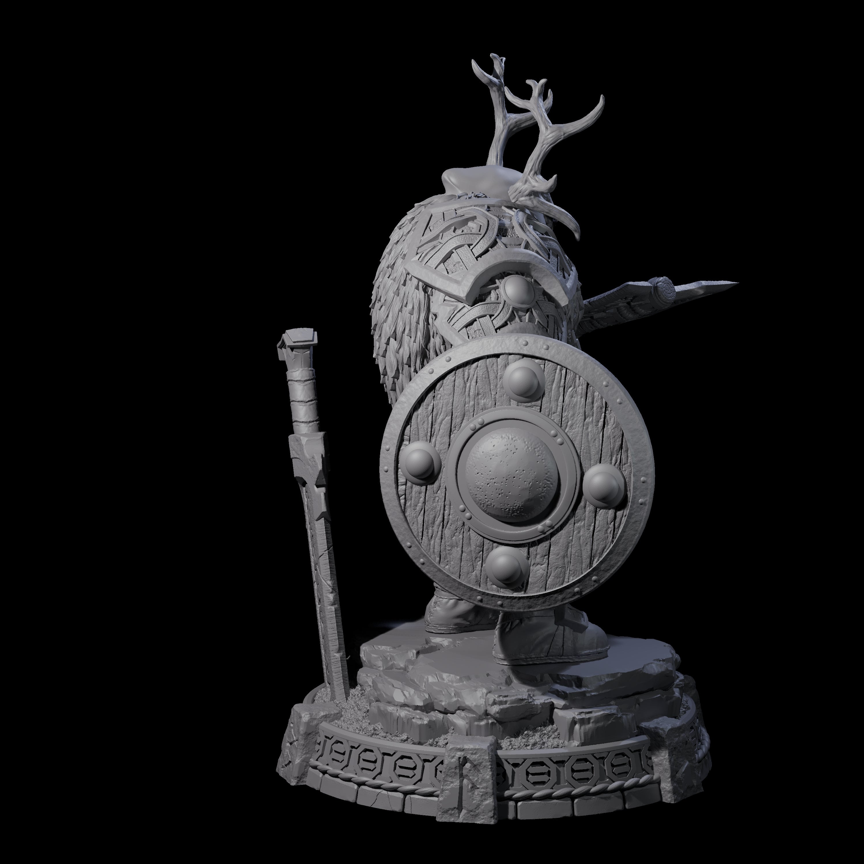 Wrapped Up Warrior of the North B Miniature for Dungeons and Dragons, Pathfinder or other TTRPGs