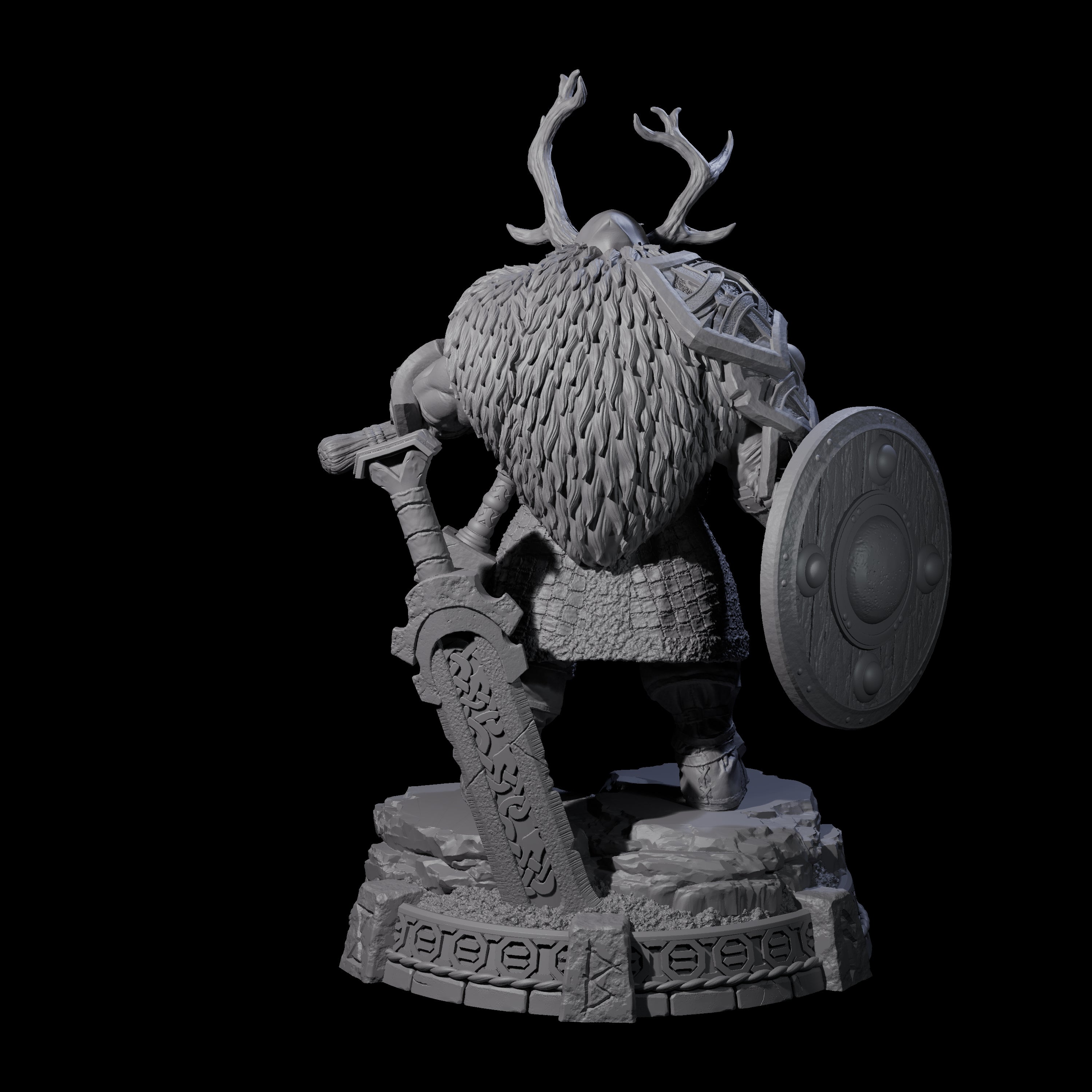Wrapped Up Warrior of the North B Miniature for Dungeons and Dragons, Pathfinder or other TTRPGs
