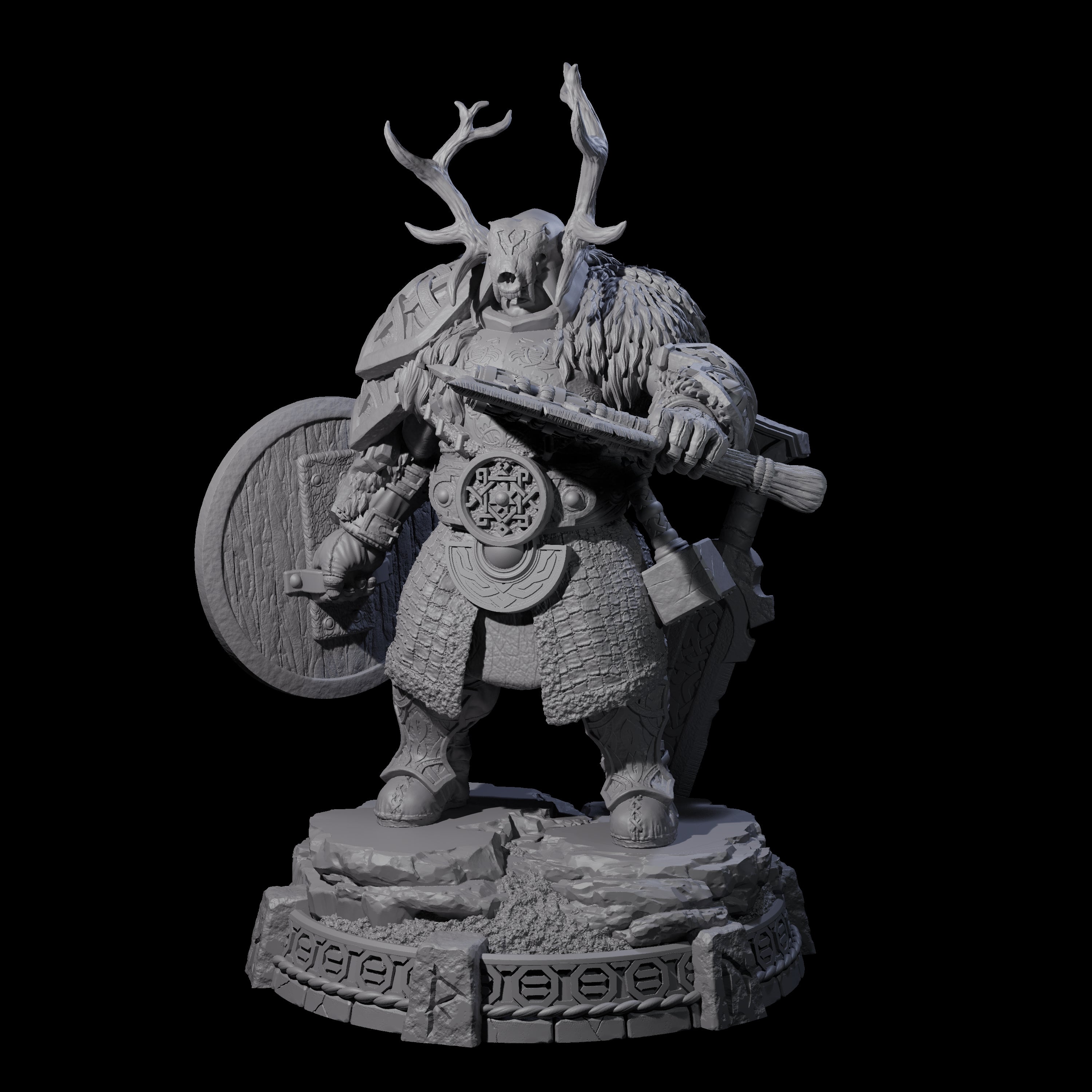 Wrapped Up Warrior of the North B Miniature for Dungeons and Dragons, Pathfinder or other TTRPGs