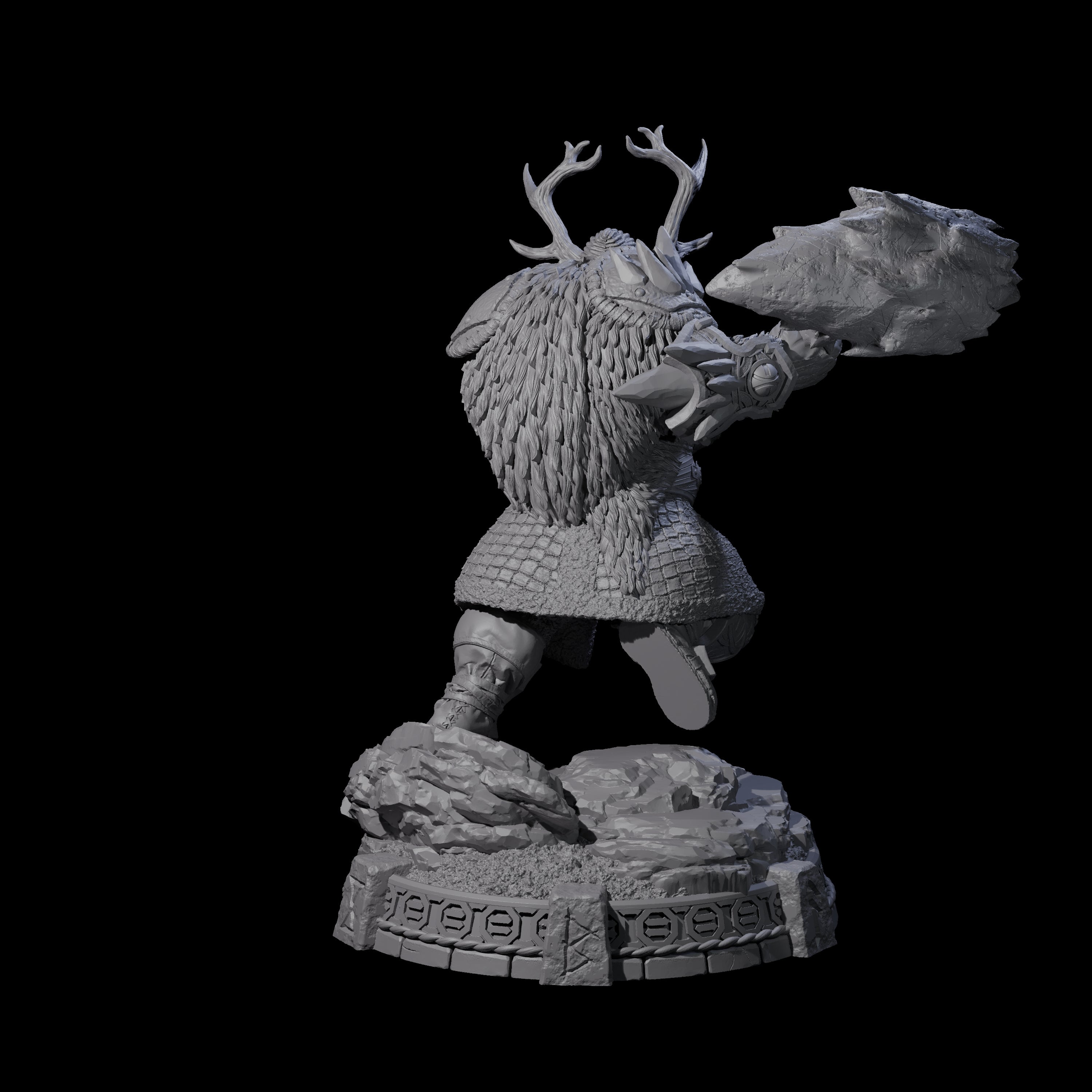 Wrapped Up Warrior of the North C Miniature for Dungeons and Dragons, Pathfinder or other TTRPGs