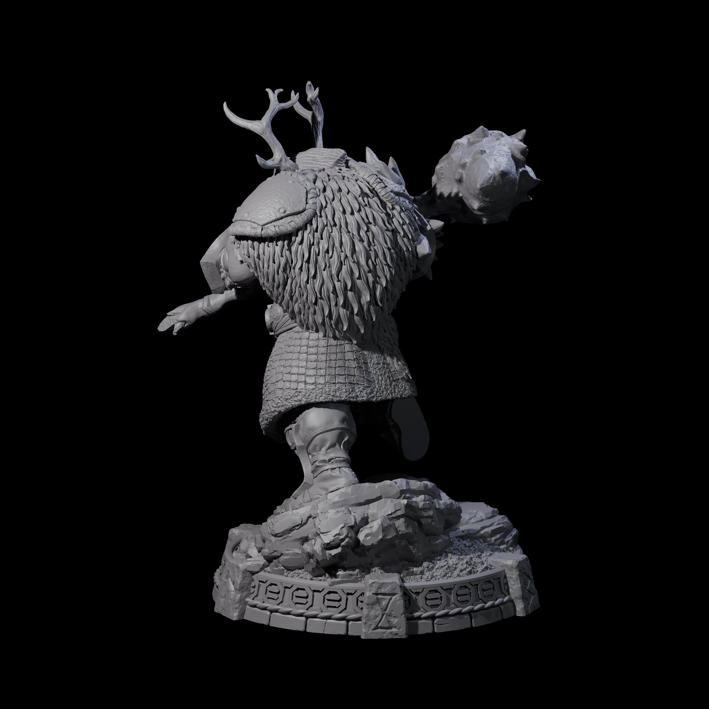 Wrapped Up Warrior of the North C Miniature for Dungeons and Dragons, Pathfinder or other TTRPGs