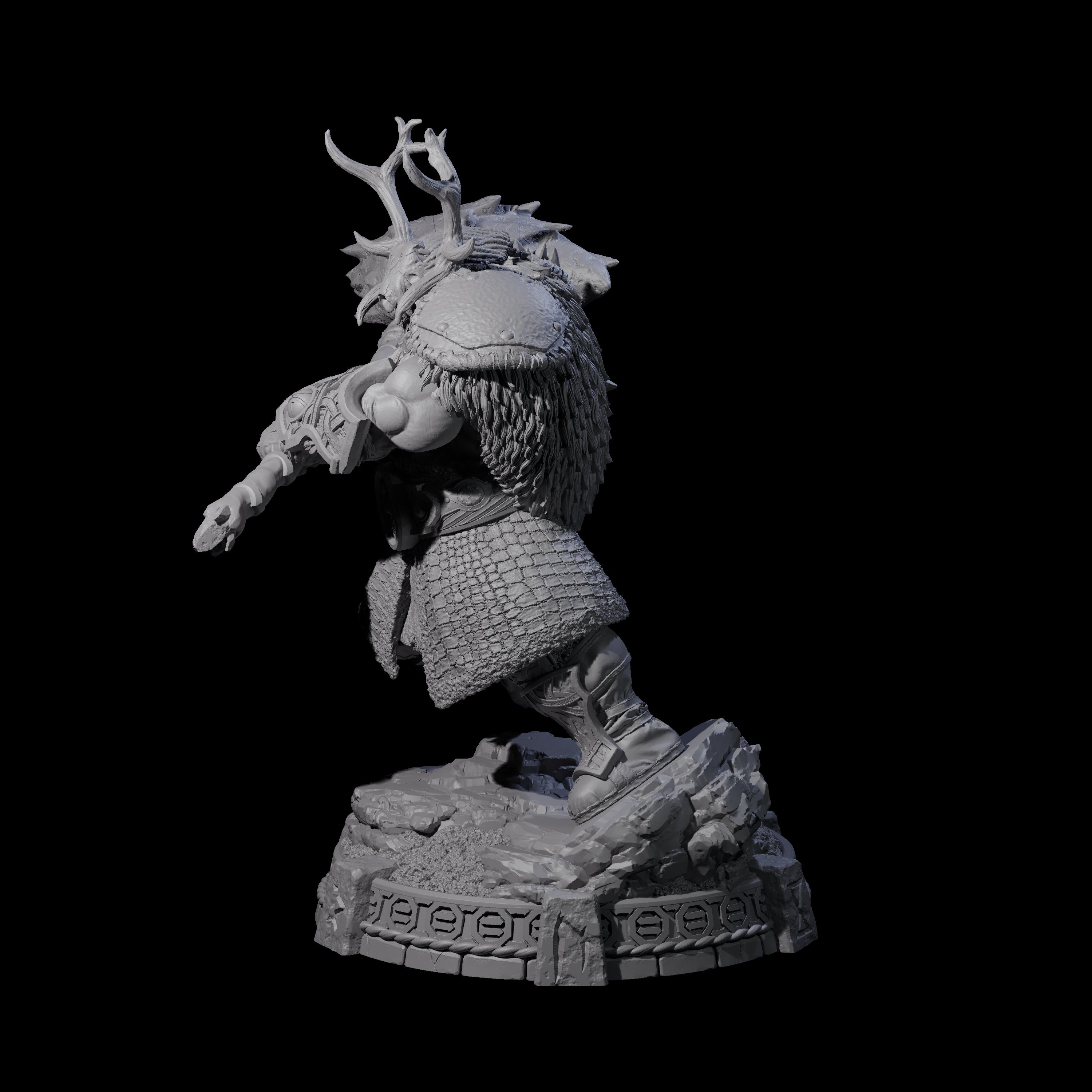 Wrapped Up Warrior of the North C Miniature for Dungeons and Dragons, Pathfinder or other TTRPGs
