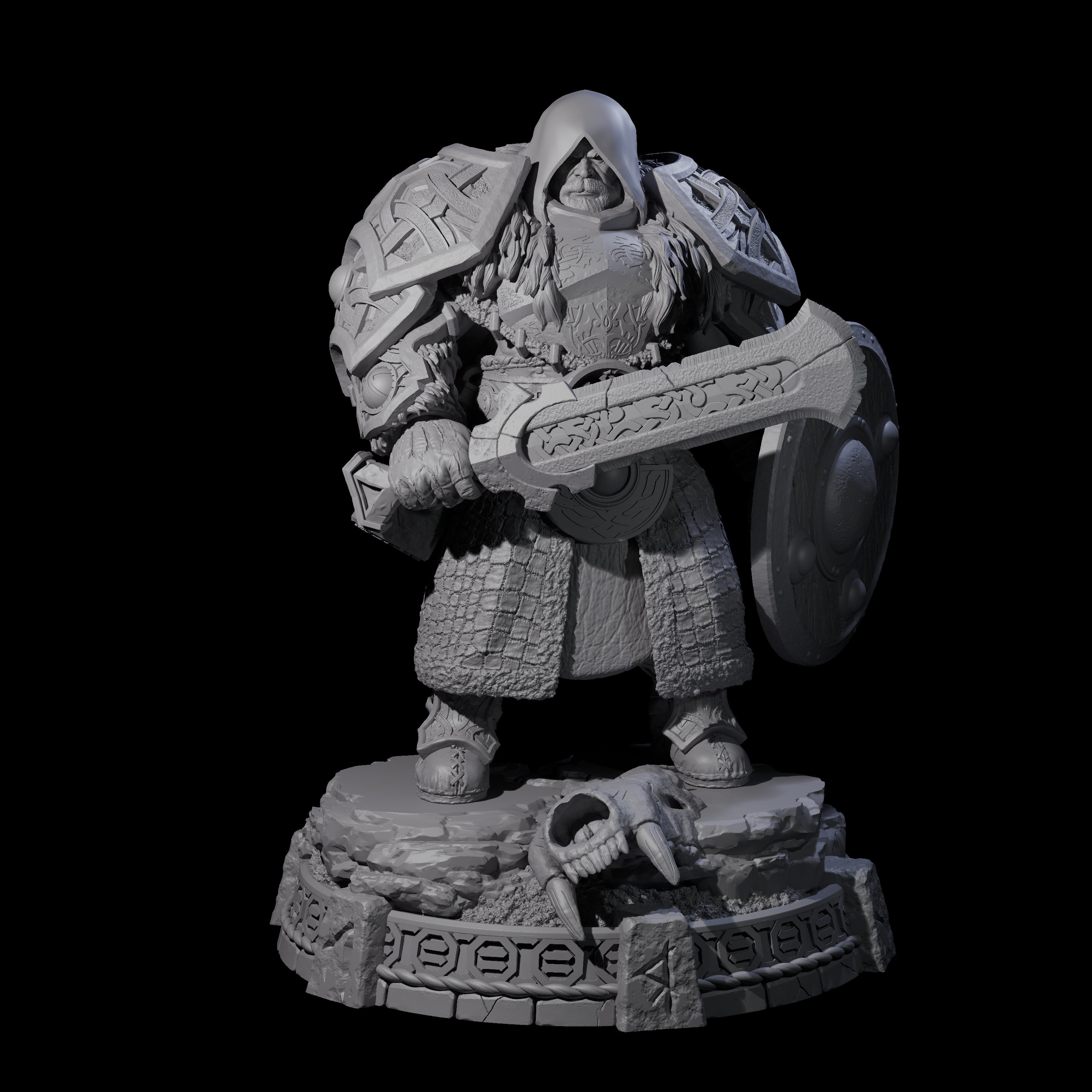 Wrapped Up Warrior of the North D Miniature for Dungeons and Dragons, Pathfinder or other TTRPGs