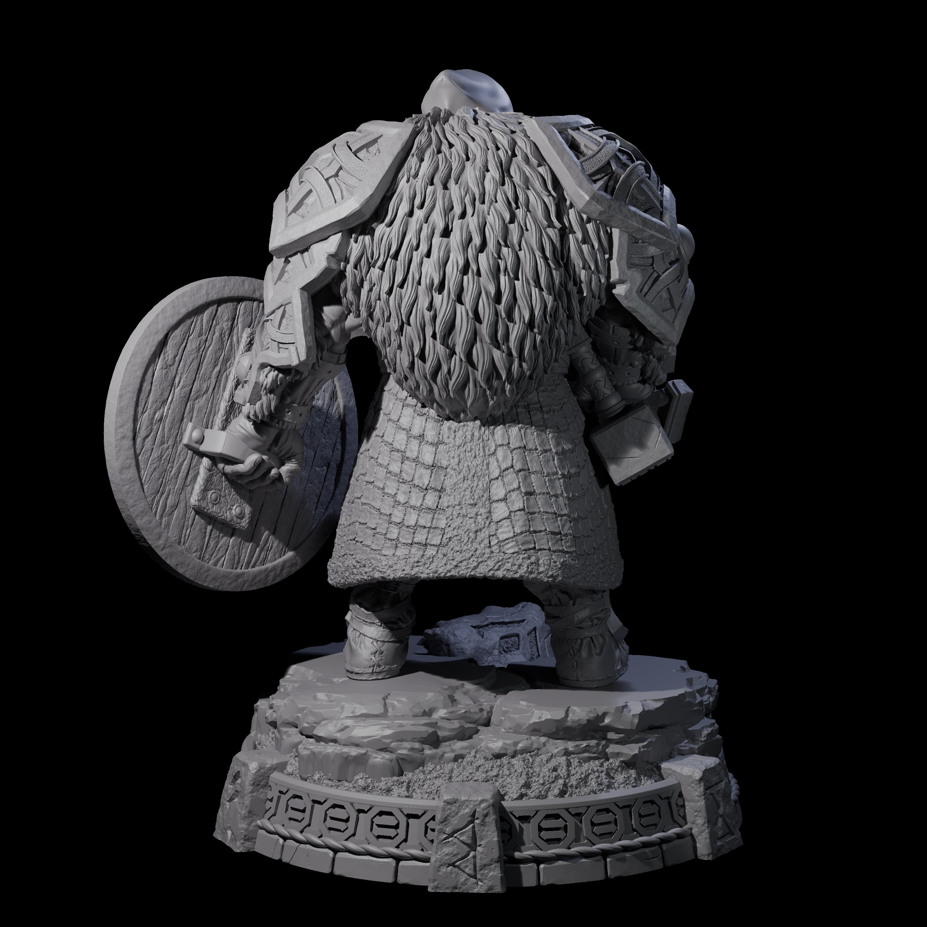 Wrapped Up Warrior of the North D Miniature for Dungeons and Dragons, Pathfinder or other TTRPGs