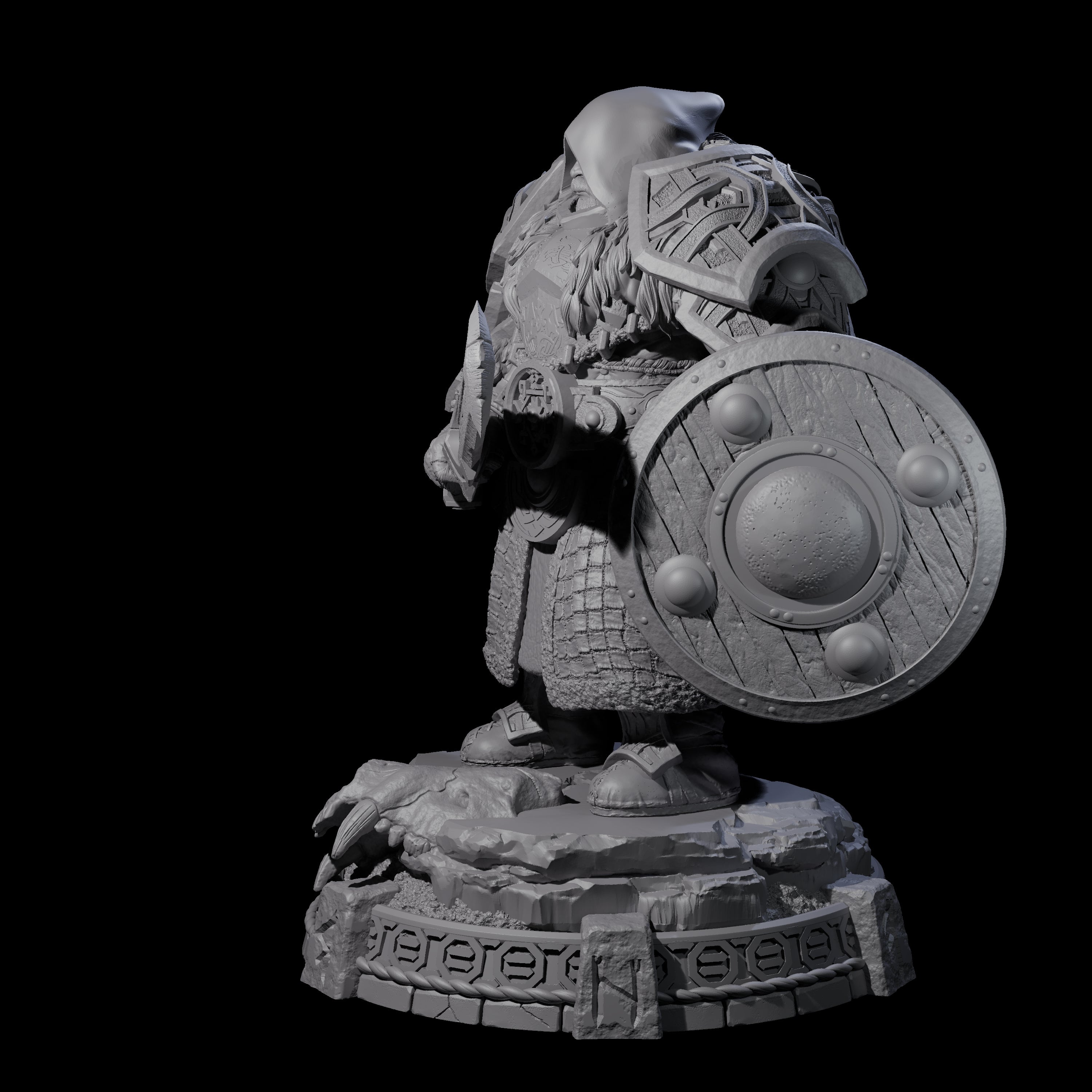 Wrapped Up Warrior of the North D Miniature for Dungeons and Dragons, Pathfinder or other TTRPGs