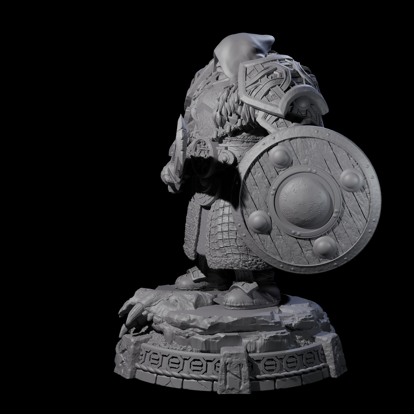 Wrapped Up Warrior of the North D Miniature for Dungeons and Dragons, Pathfinder or other TTRPGs