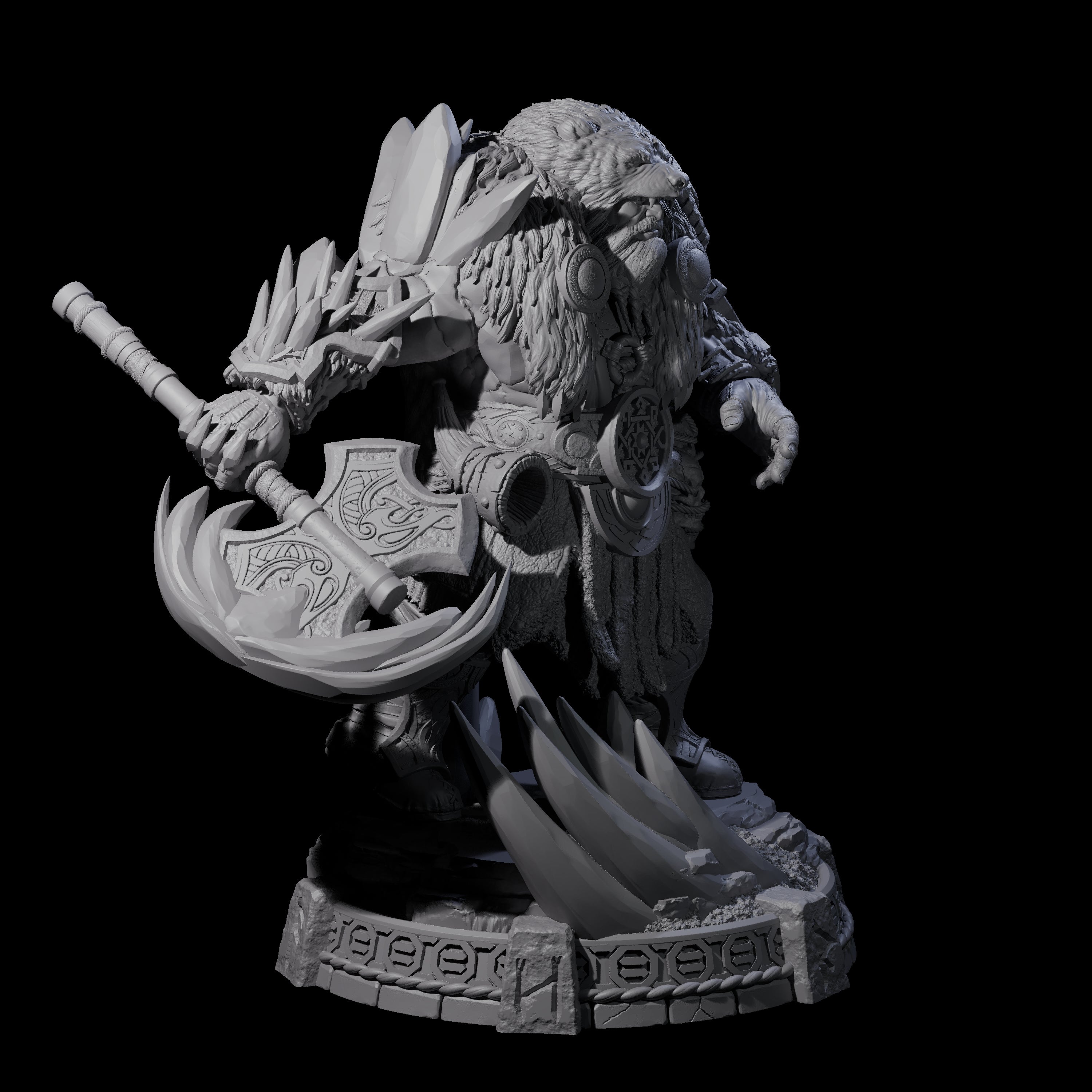 Wrapped Up Warrior of the North E Miniature for Dungeons and Dragons, Pathfinder or other TTRPGs