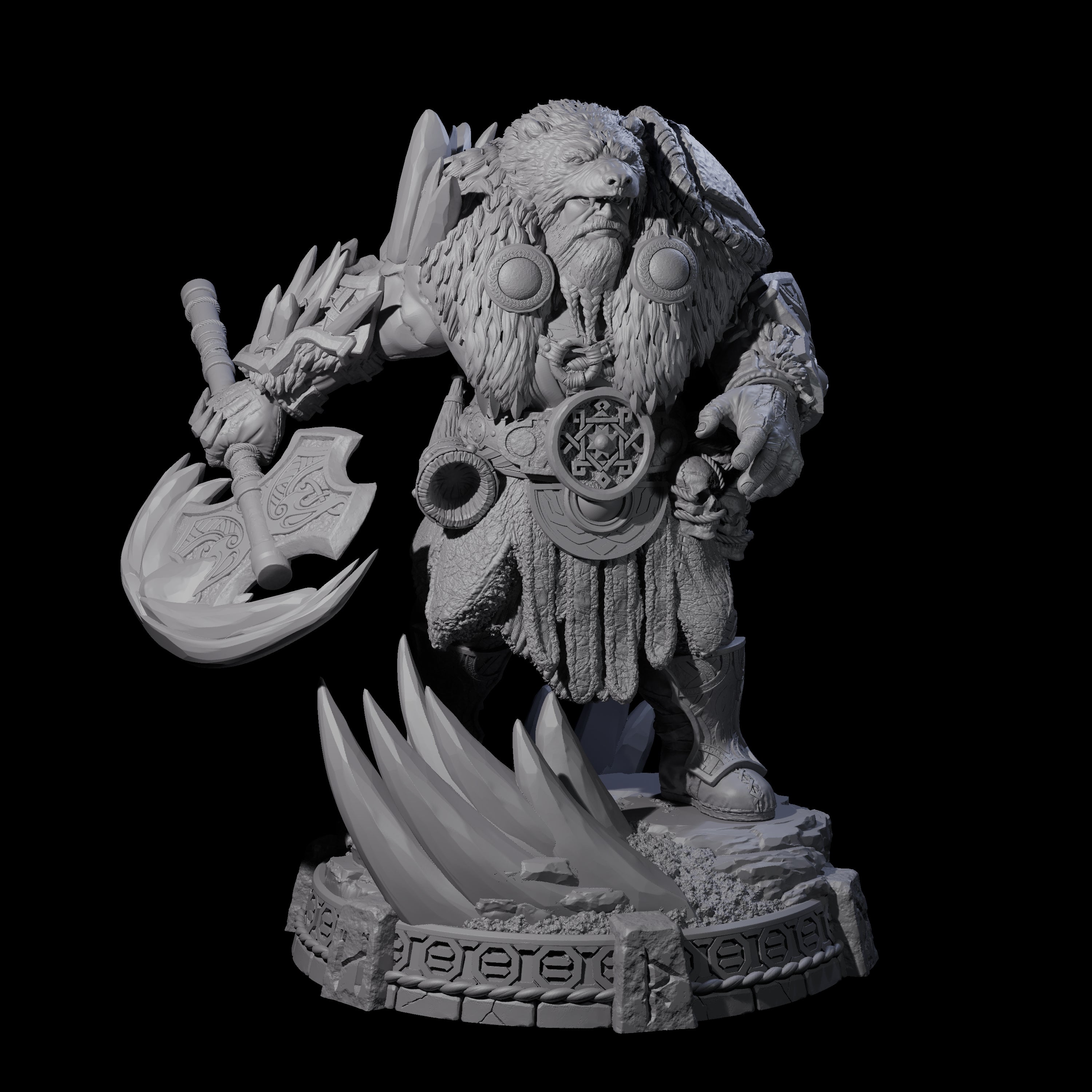 Wrapped Up Warrior of the North E Miniature for Dungeons and Dragons, Pathfinder or other TTRPGs