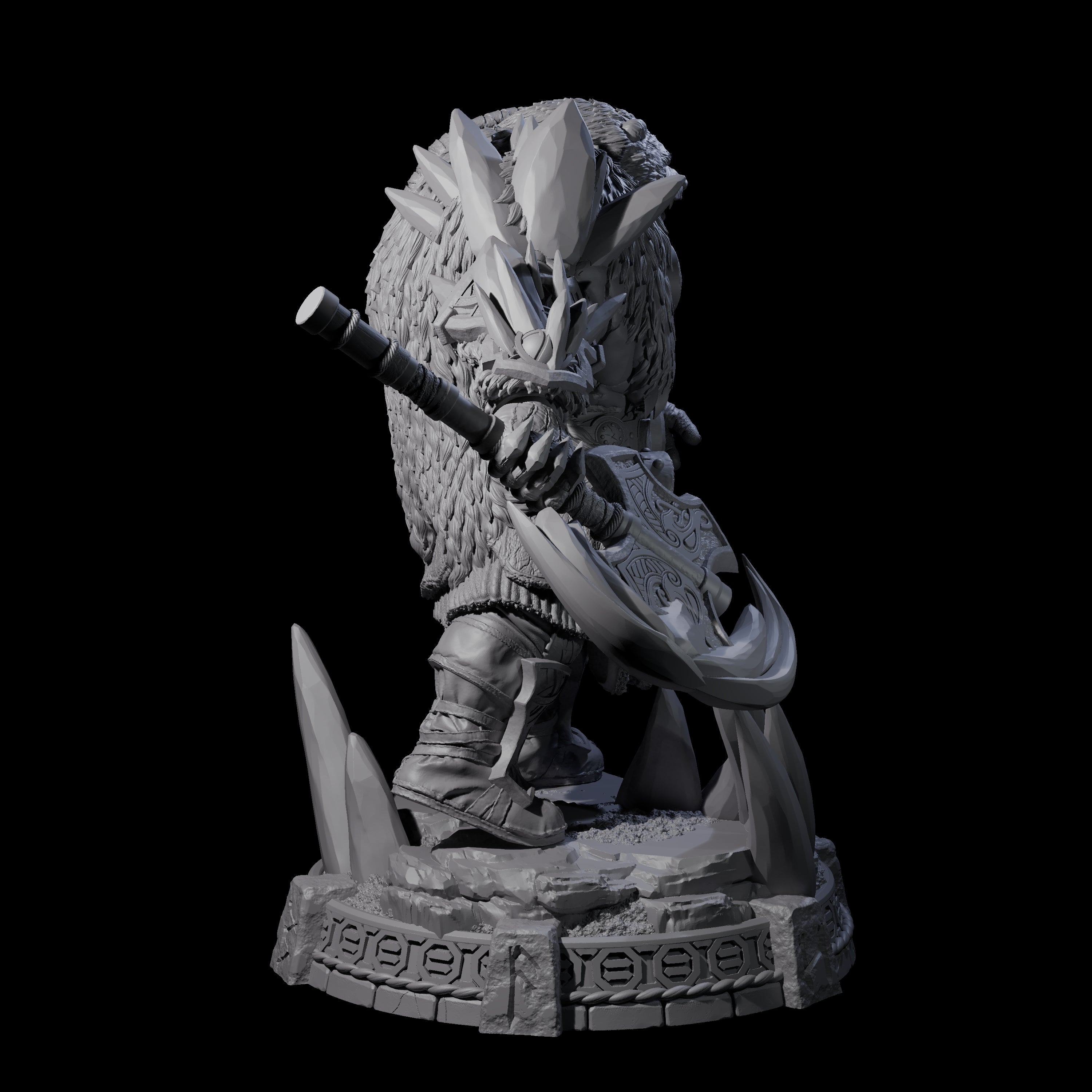 Wrapped Up Warrior of the North E Miniature for Dungeons and Dragons, Pathfinder or other TTRPGs
