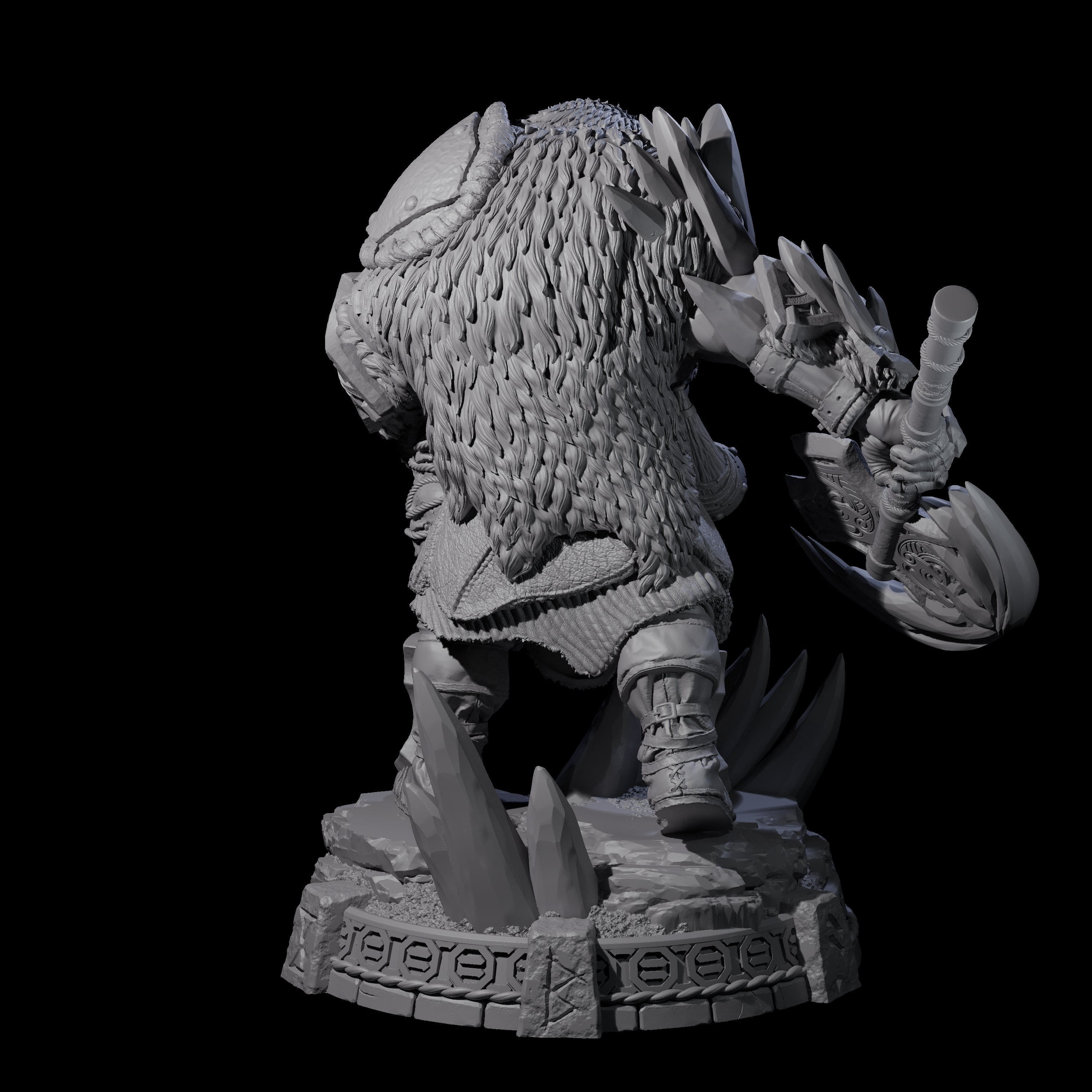 Wrapped Up Warrior of the North E Miniature for Dungeons and Dragons, Pathfinder or other TTRPGs