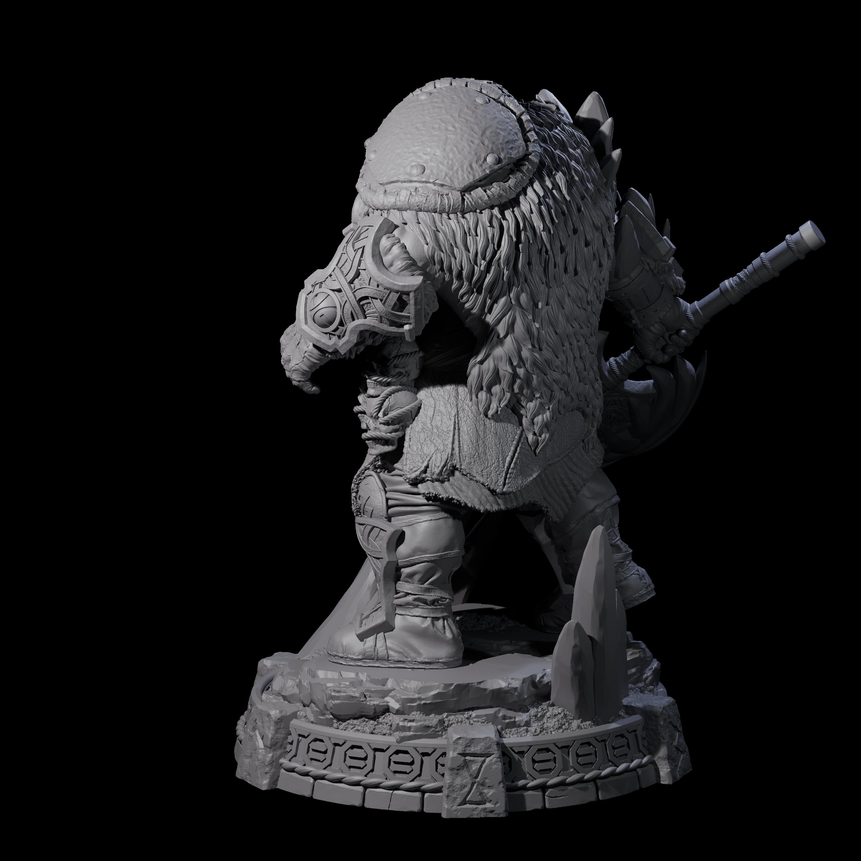 Wrapped Up Warrior of the North E Miniature for Dungeons and Dragons, Pathfinder or other TTRPGs