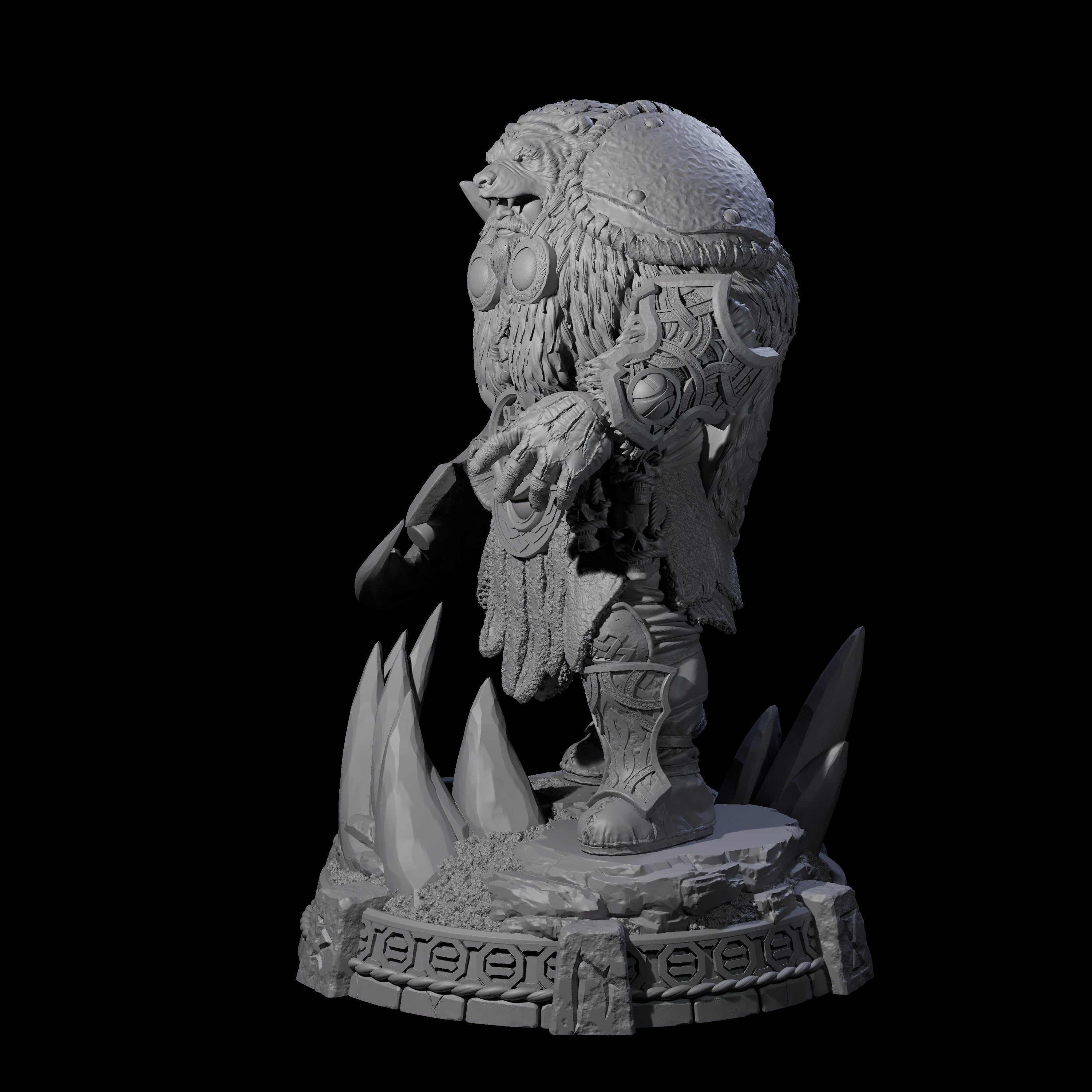 Wrapped Up Warrior of the North E Miniature for Dungeons and Dragons, Pathfinder or other TTRPGs