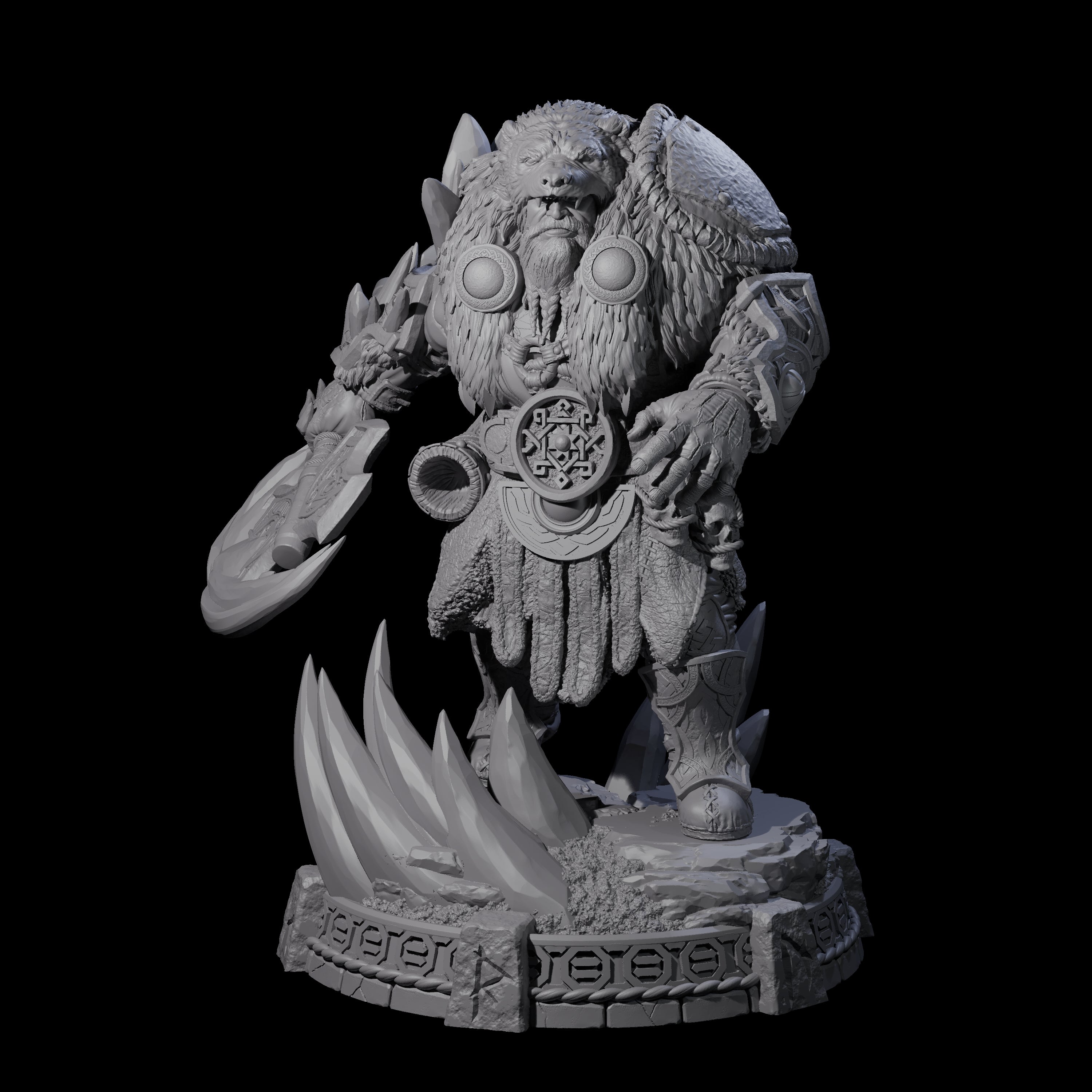 Wrapped Up Warrior of the North E Miniature for Dungeons and Dragons, Pathfinder or other TTRPGs