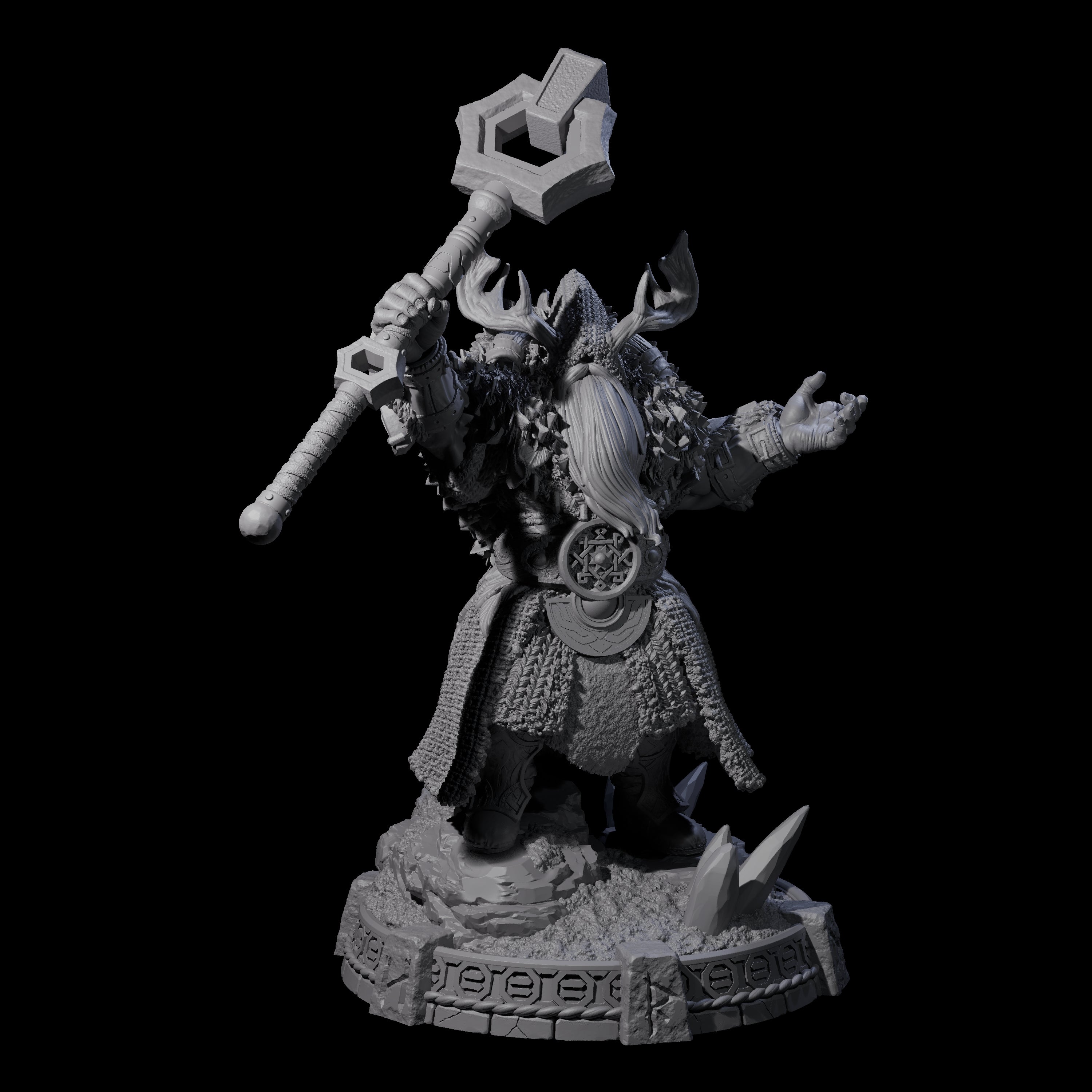 Wrapped Up Warrior of the North G Miniature for Dungeons and Dragons, Pathfinder or other TTRPGs