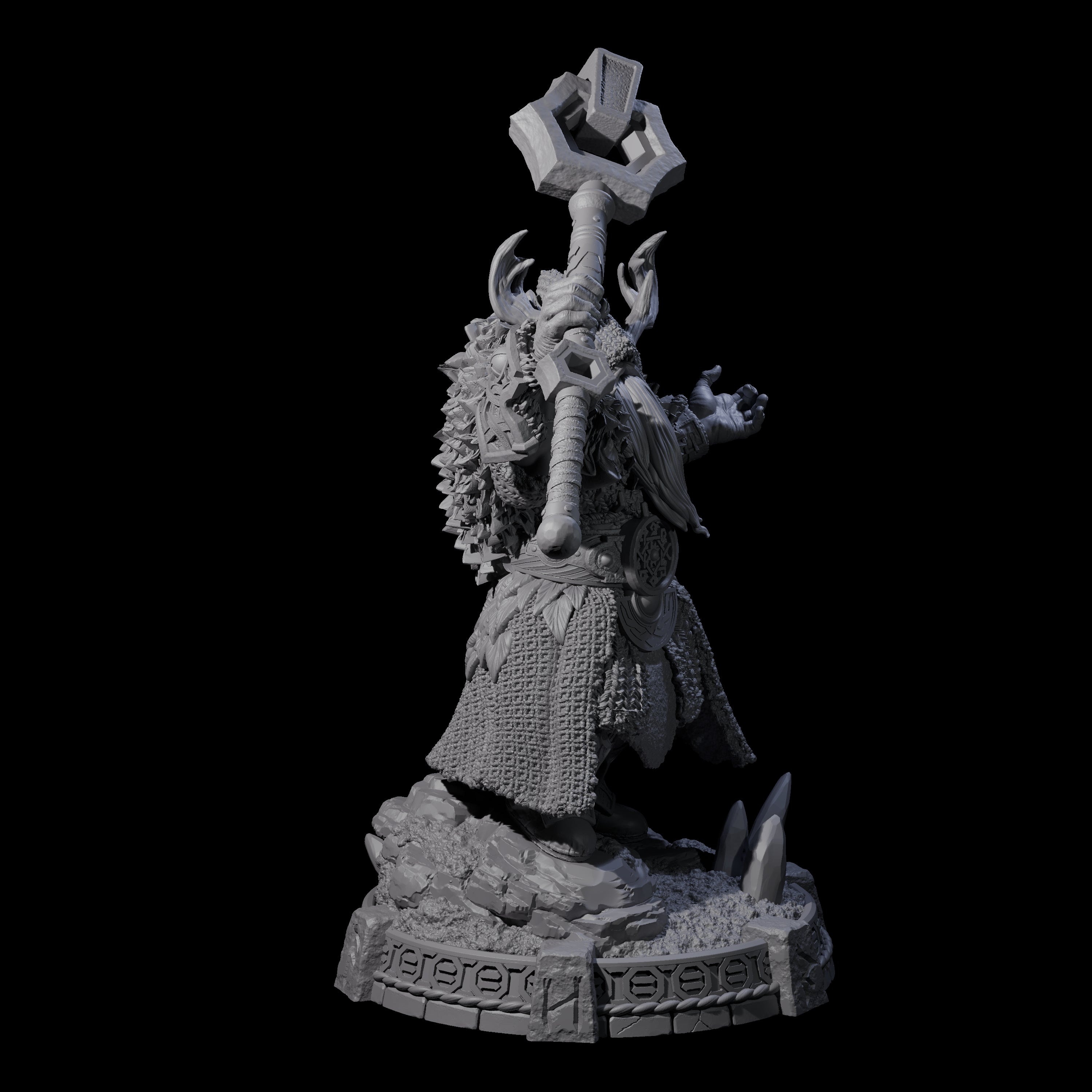 Wrapped Up Warrior of the North G Miniature for Dungeons and Dragons, Pathfinder or other TTRPGs