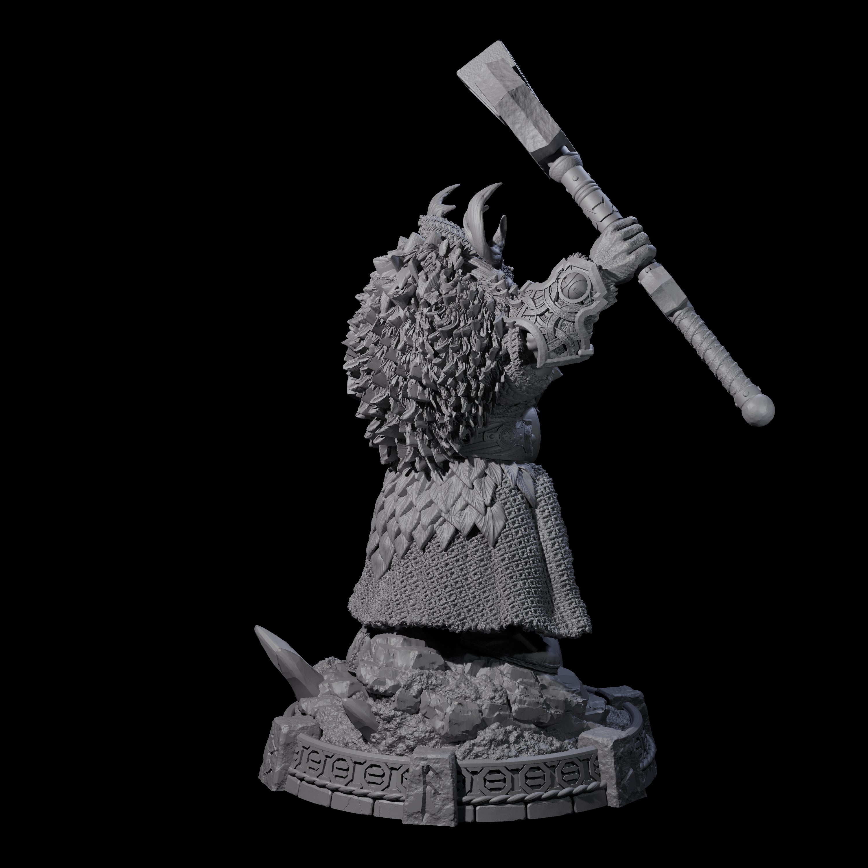 Wrapped Up Warrior of the North G Miniature for Dungeons and Dragons, Pathfinder or other TTRPGs