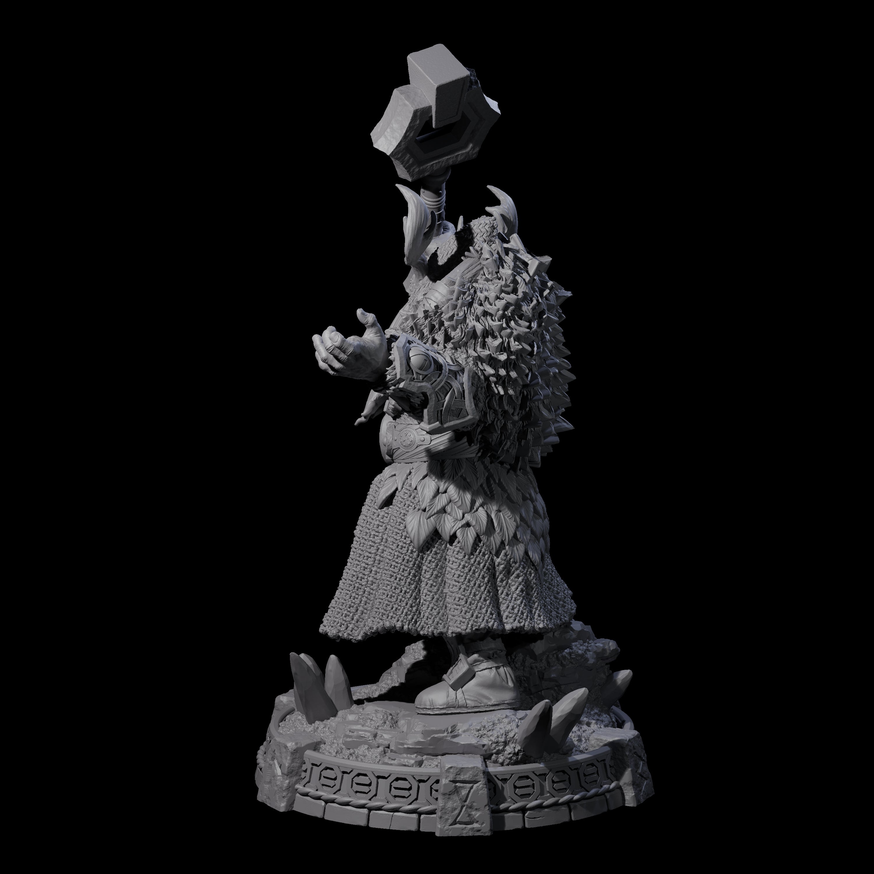 Wrapped Up Warrior of the North G Miniature for Dungeons and Dragons, Pathfinder or other TTRPGs