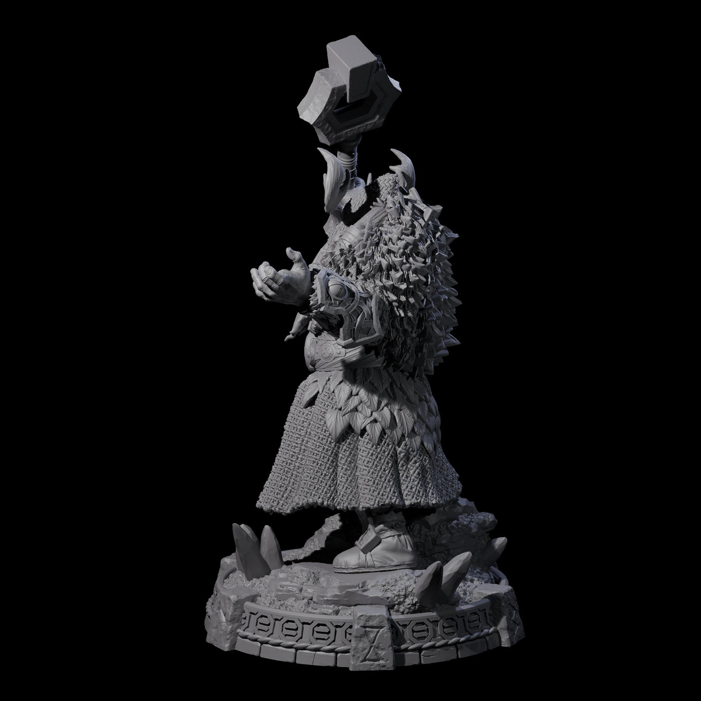 Wrapped Up Warrior of the North G Miniature for Dungeons and Dragons, Pathfinder or other TTRPGs