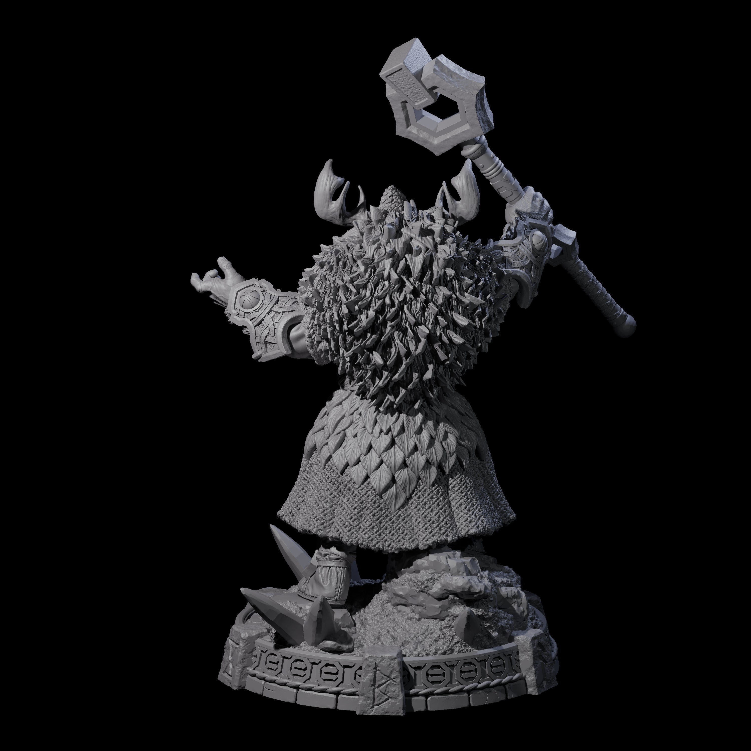 Wrapped Up Warrior of the North G Miniature for Dungeons and Dragons, Pathfinder or other TTRPGs