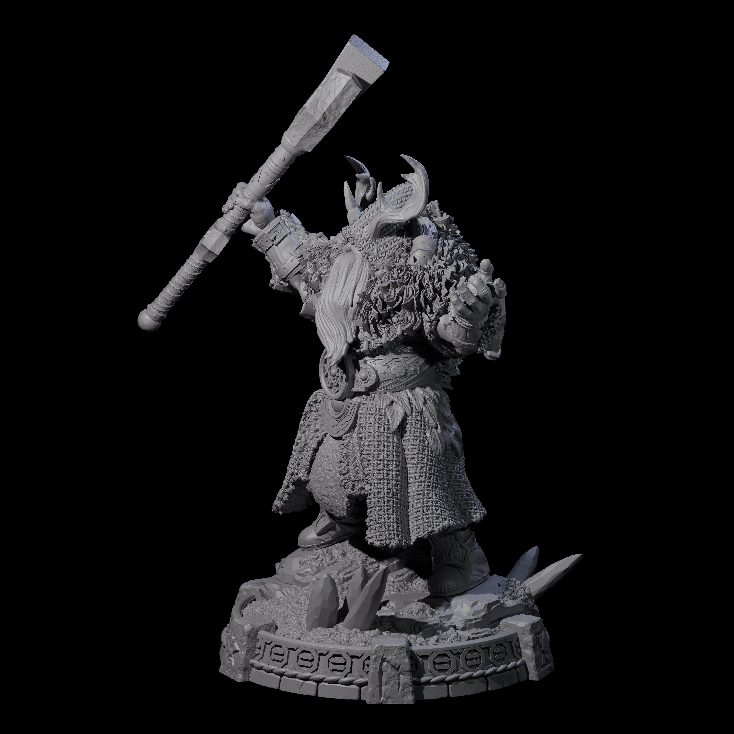 Wrapped Up Warrior of the North G Miniature for Dungeons and Dragons, Pathfinder or other TTRPGs